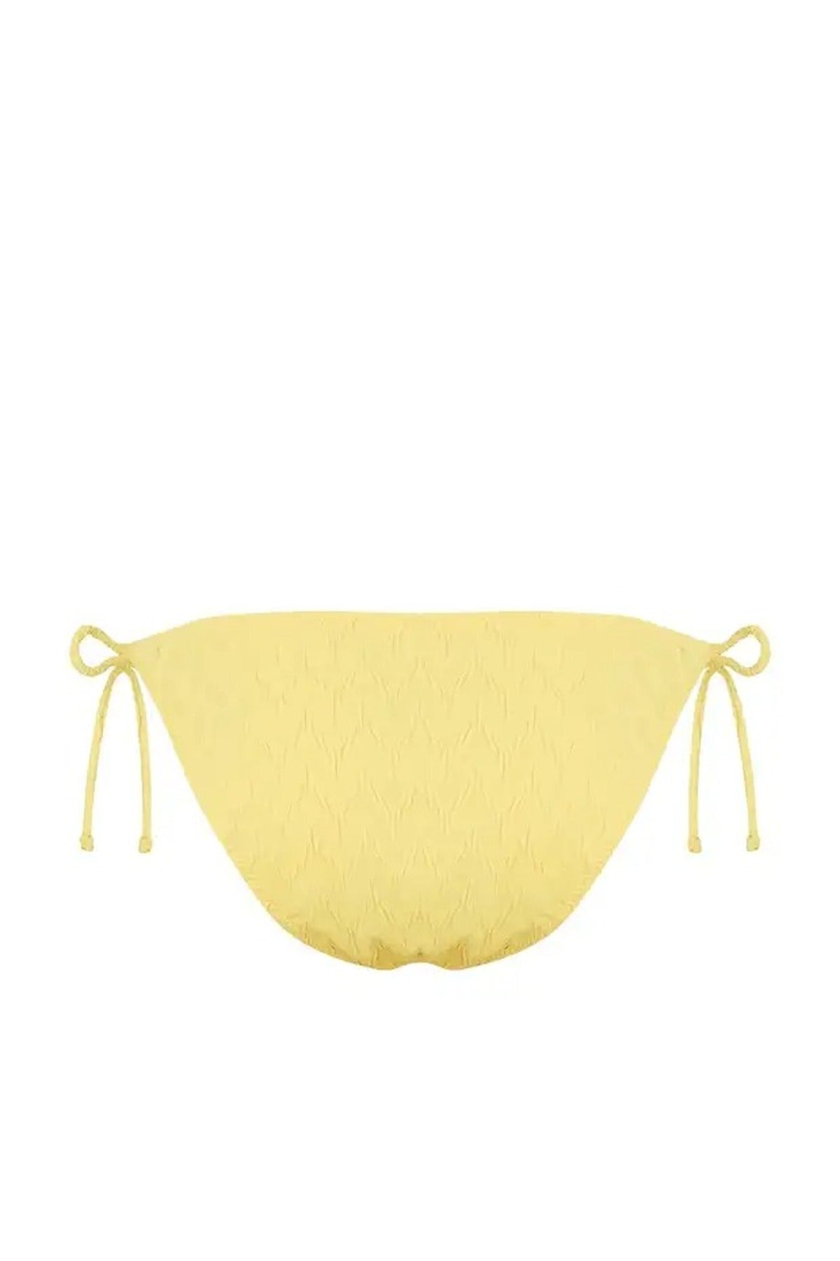 Tie-Up Textured Regular Bikini Bottom