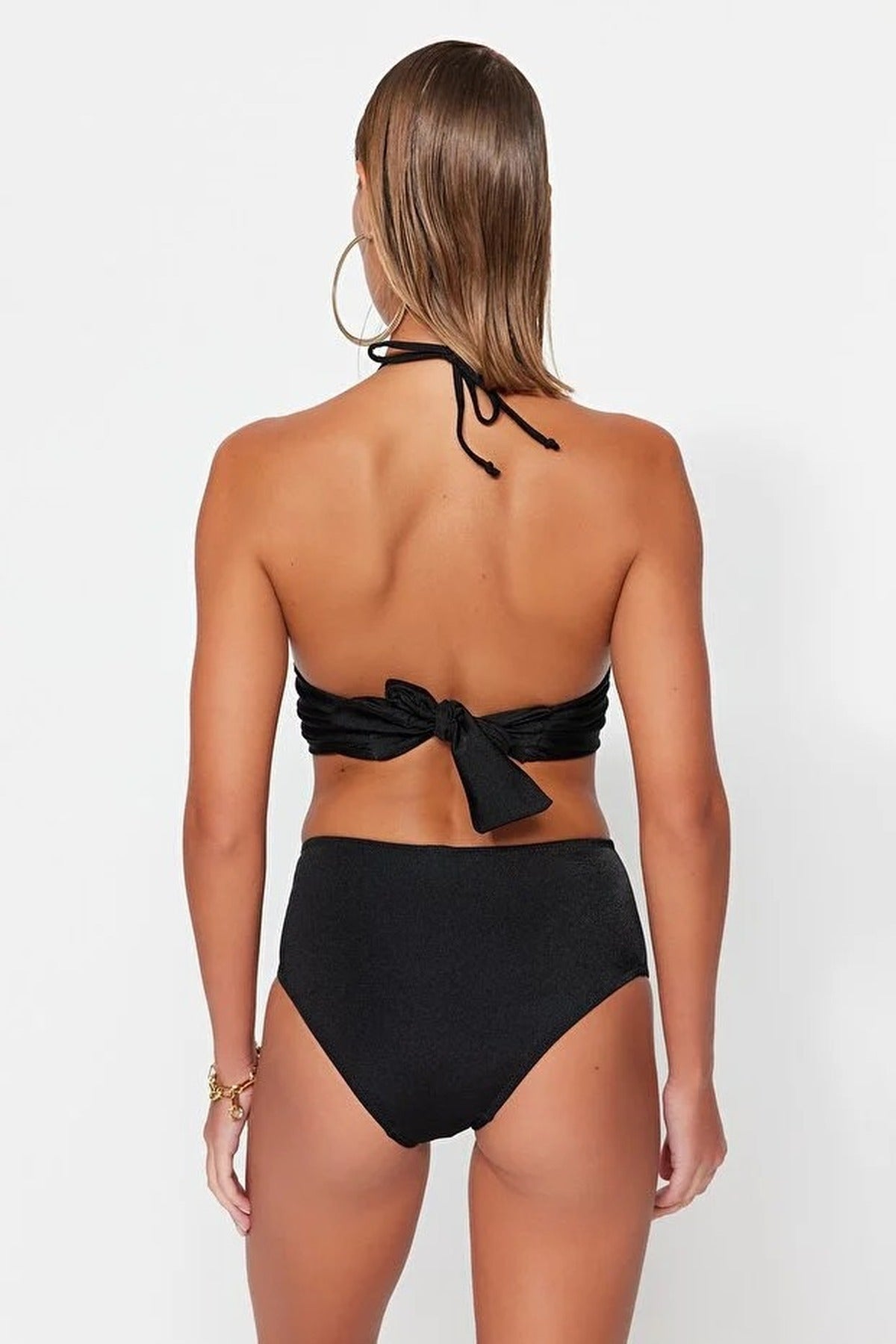 Bralette Padded Regular High Waist Bikini Set with Accessories