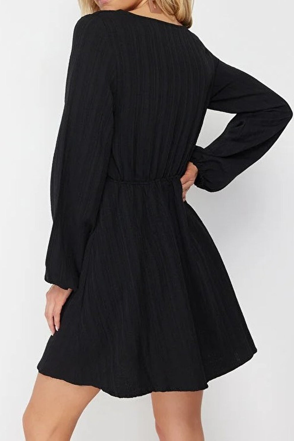 Woven Tie Detail Beach Mini Dress
