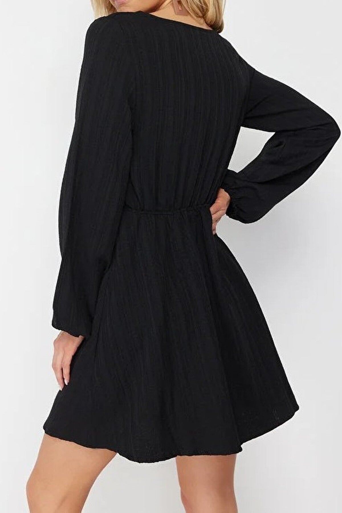 Woven Tie Detail Beach Mini Dress