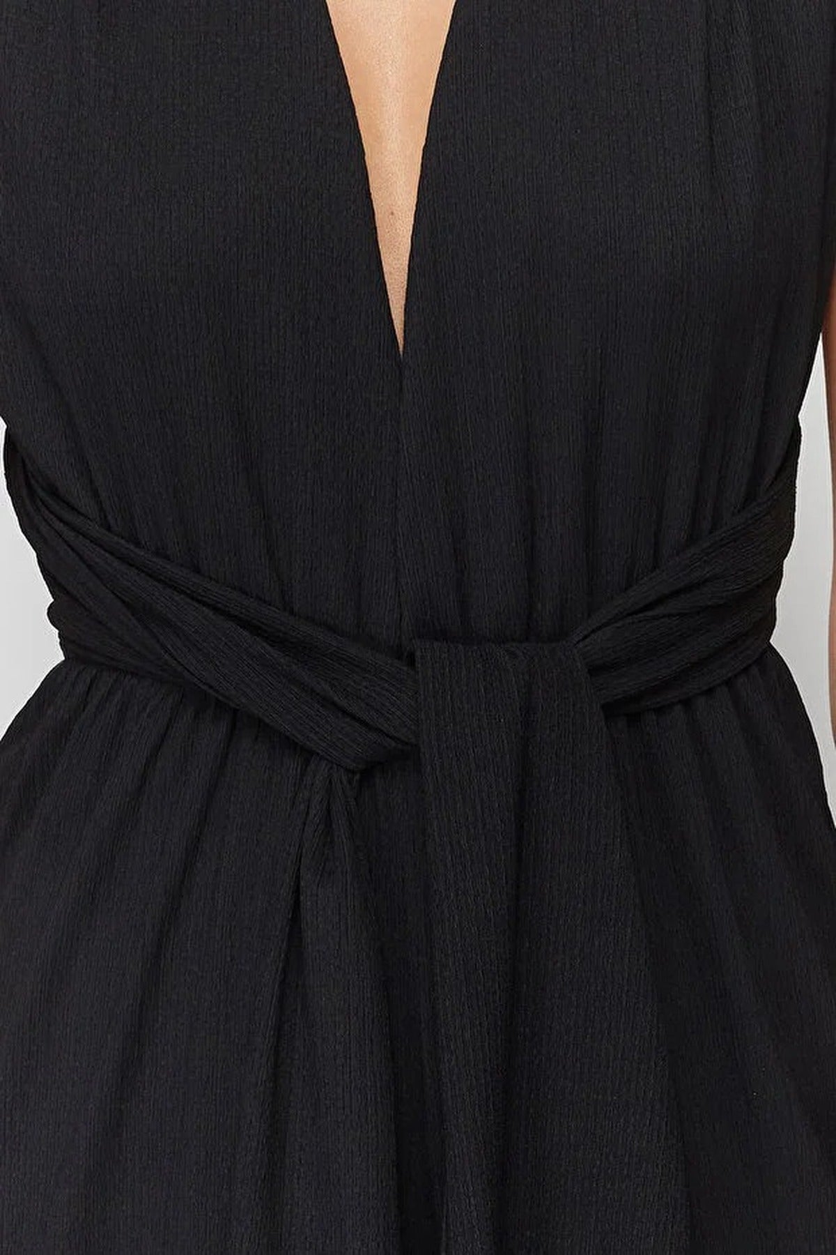 Woven Slit Maxi Beach Jumpsuit