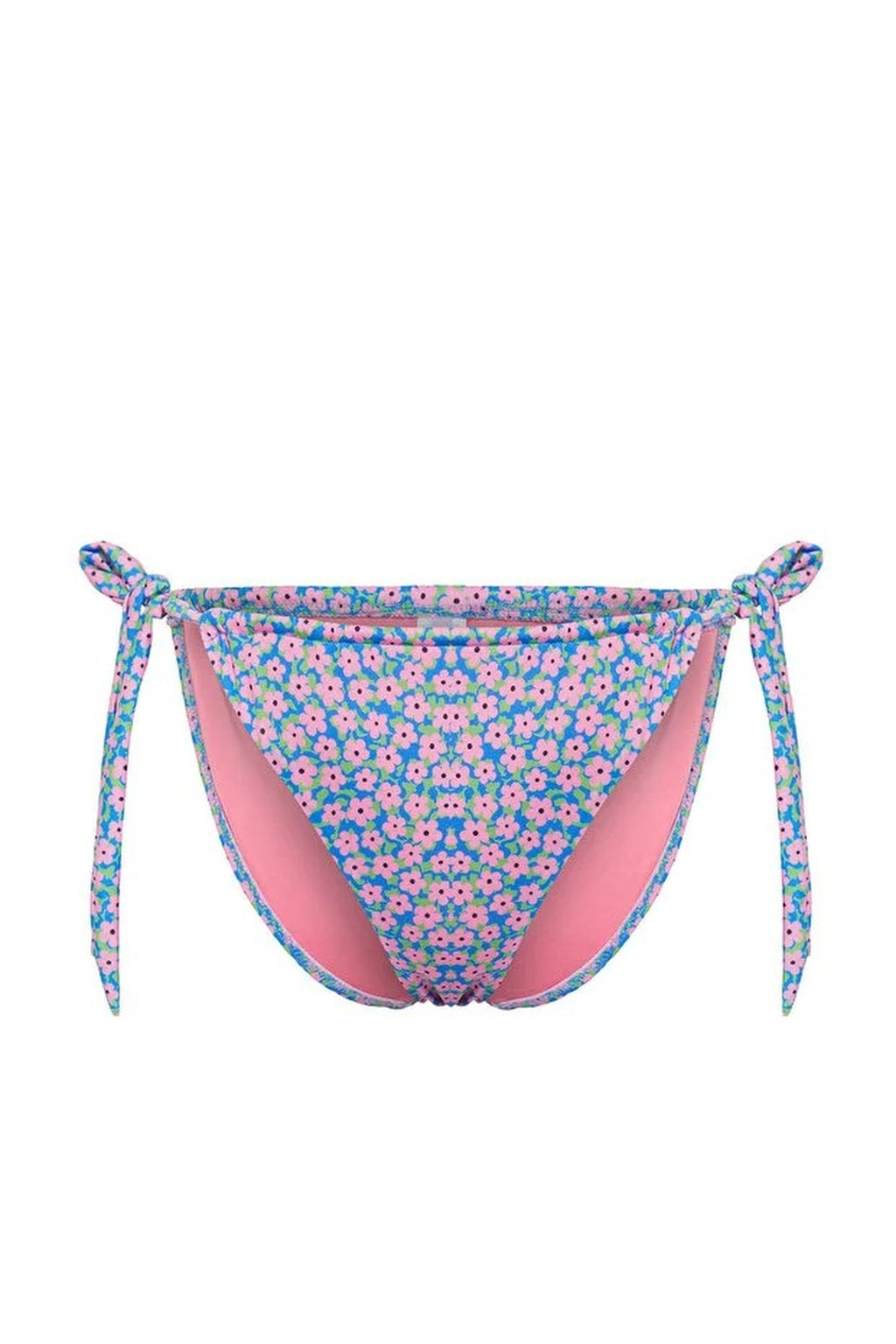 Floral Patterned Tunnel High Leg Brazilian Bikini Bottom