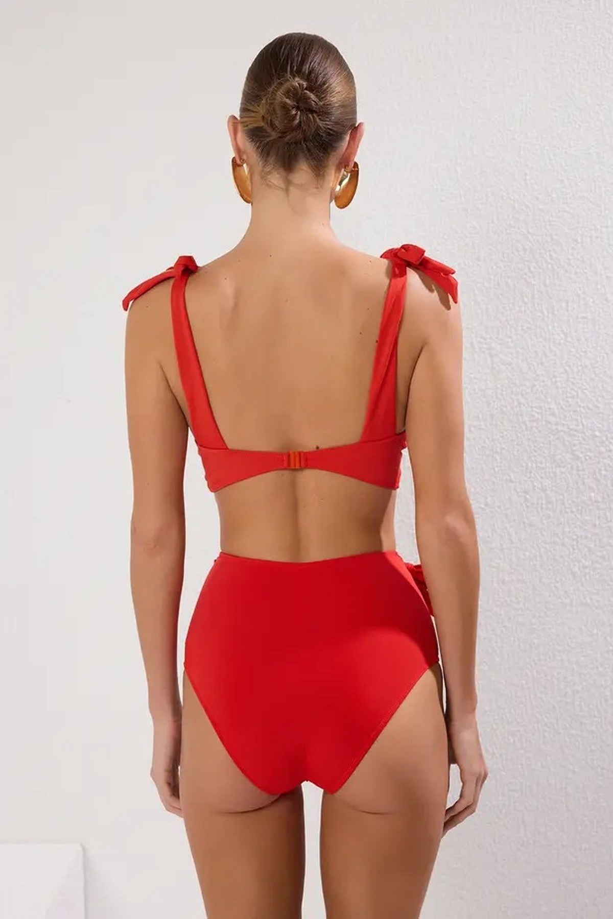 Tie-Up Hipster High-Waisted Bikini Bottom