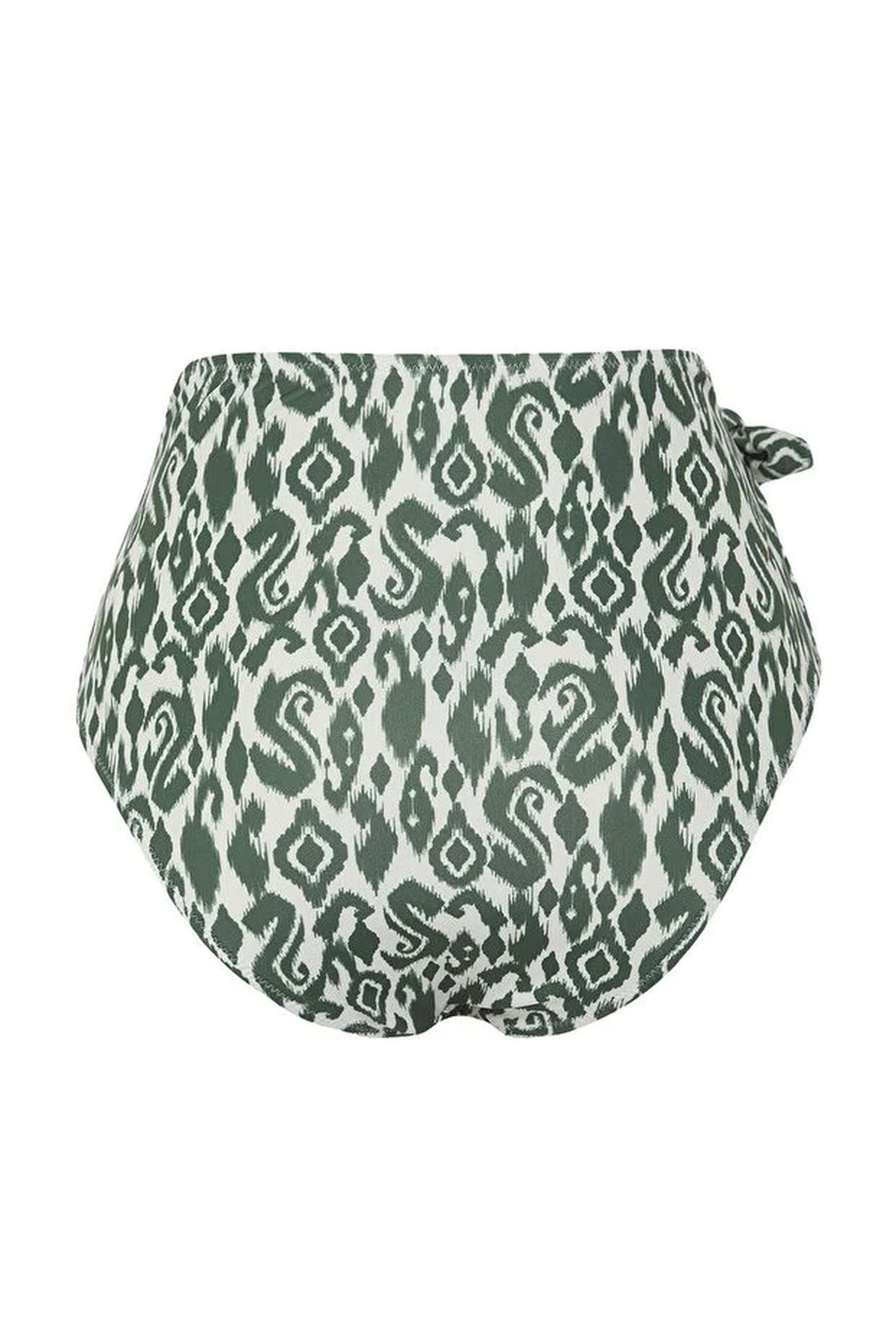 Ethnic Patterned Tie-Up Hipster High-Waisted Bikini Bottom