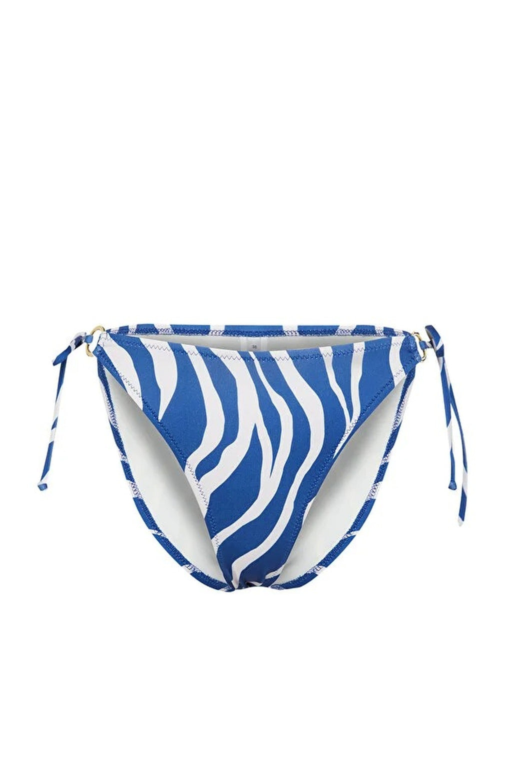 Zebra Patterned Regular Waist Bikini Bottom with Accessories