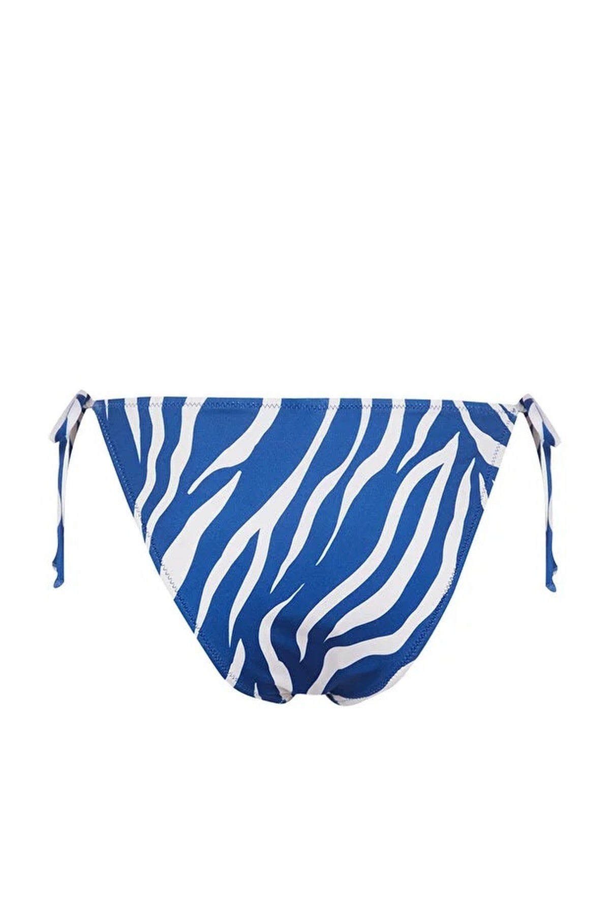 Zebra Patterned Regular Waist Bikini Bottom with Accessories