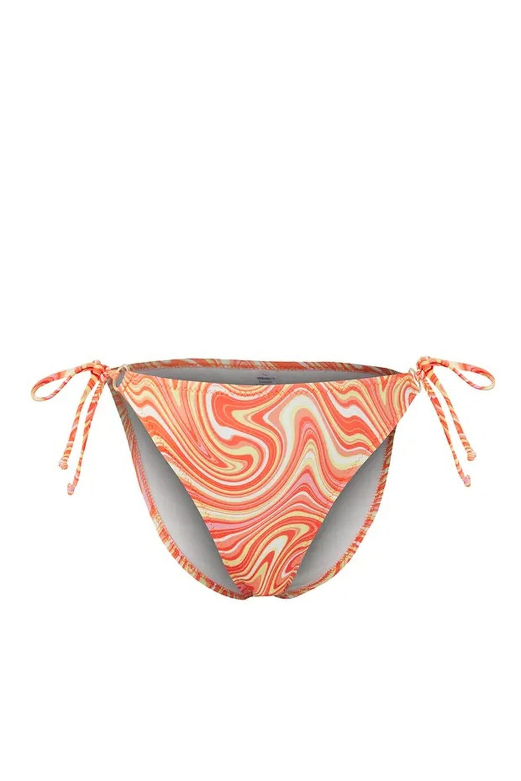 Abstract Patterned Regular Waist Bikini Bottom with Accessories