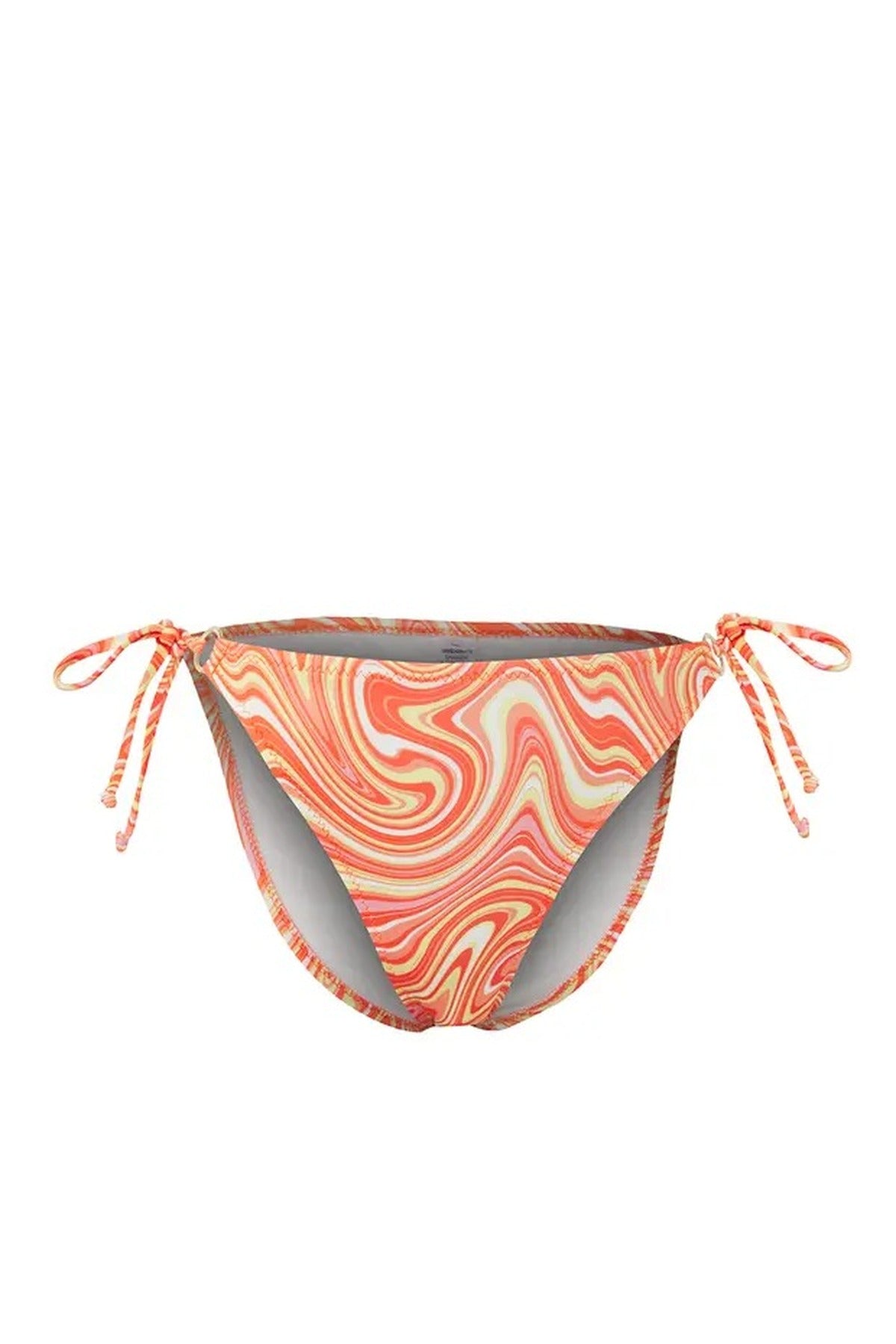 Abstract Patterned Regular Waist Bikini Bottom with Accessories