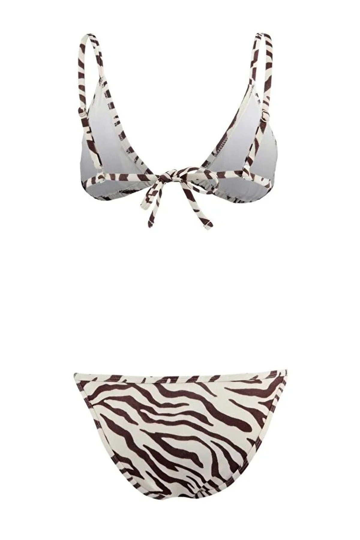 Triangle Skirted Covered Brazilian Regular Waist 3-Piece Bikini Set