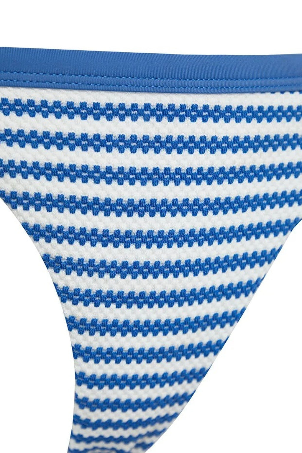 Striped Textured Triangle Padded Regular Waist Bikini Set