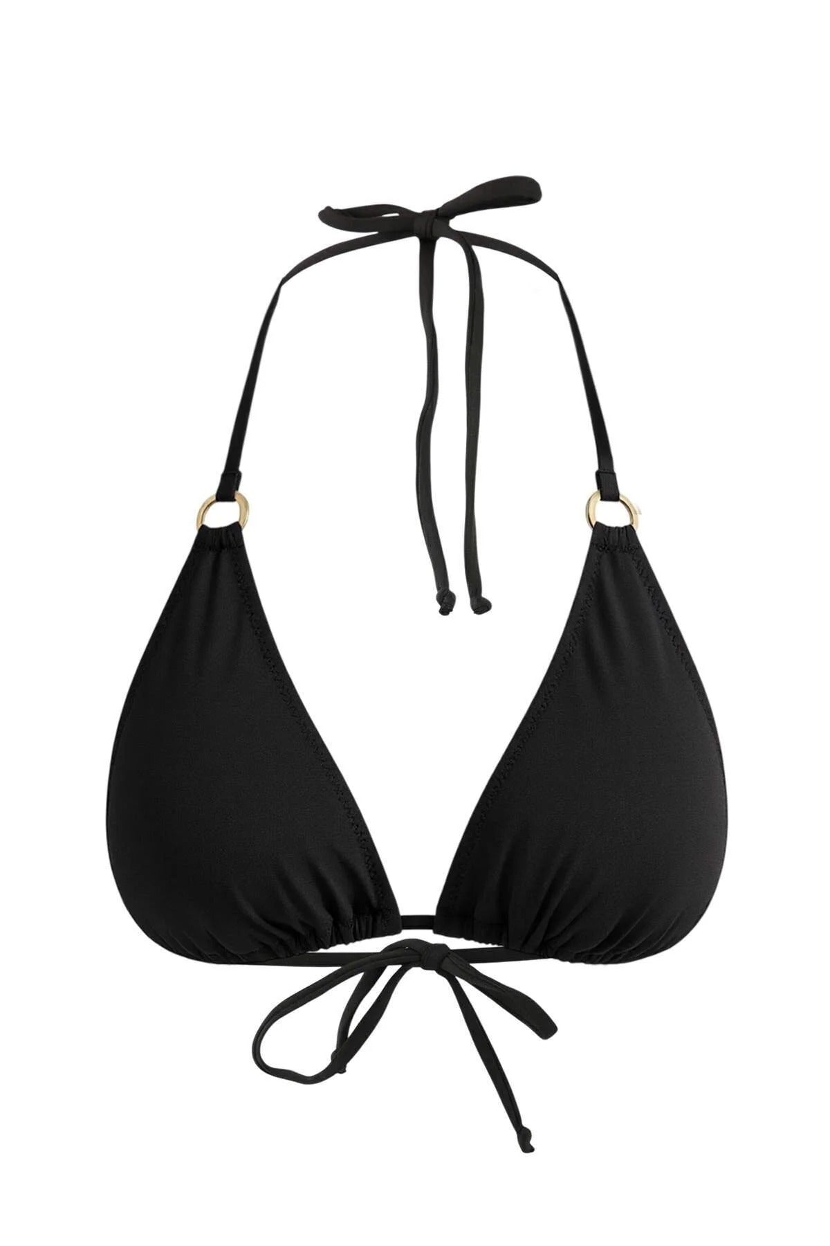 Triangle-Shaped Bikini Top with Accessories