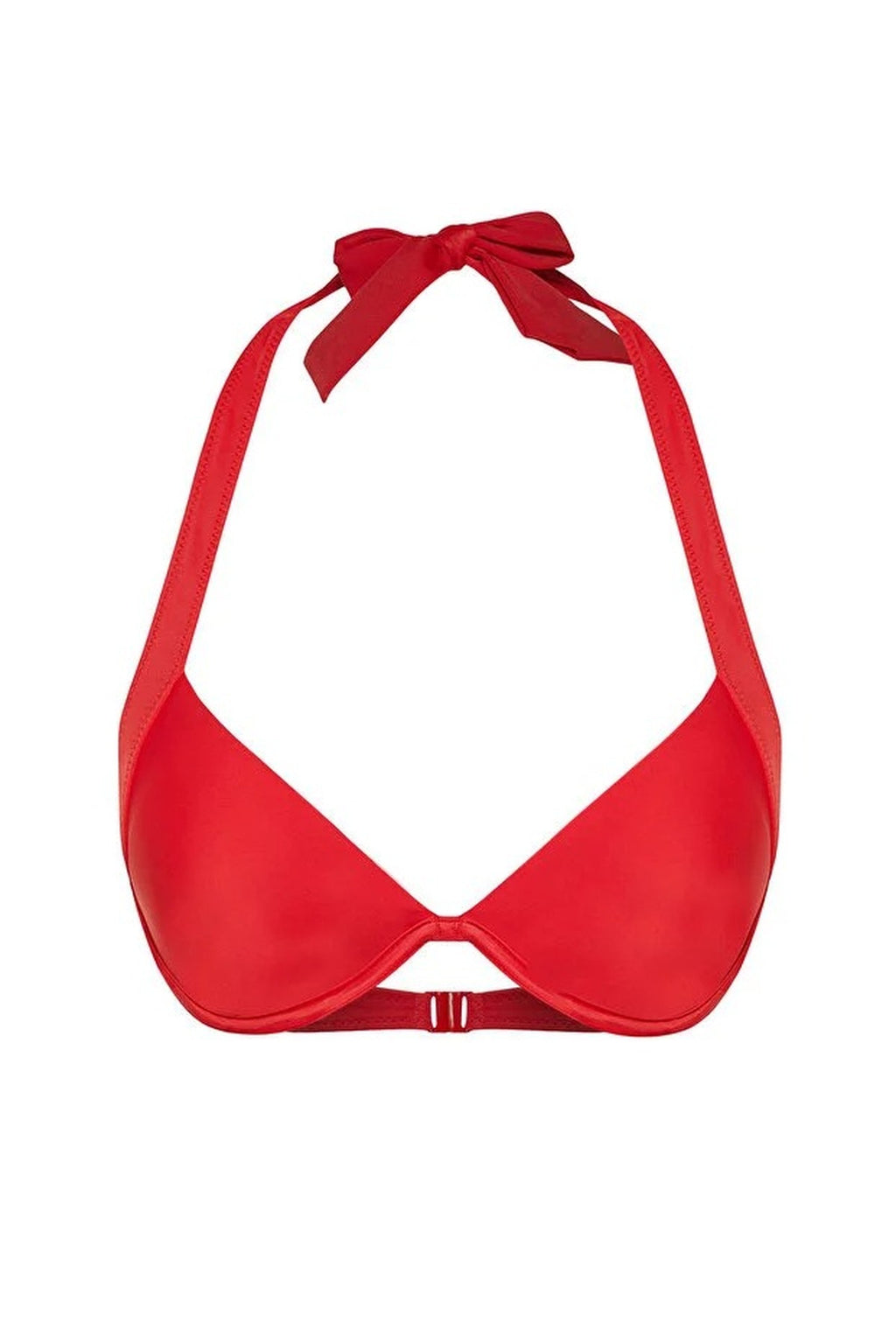 Red V-Wire Balconette Padded Basic Bikini Top