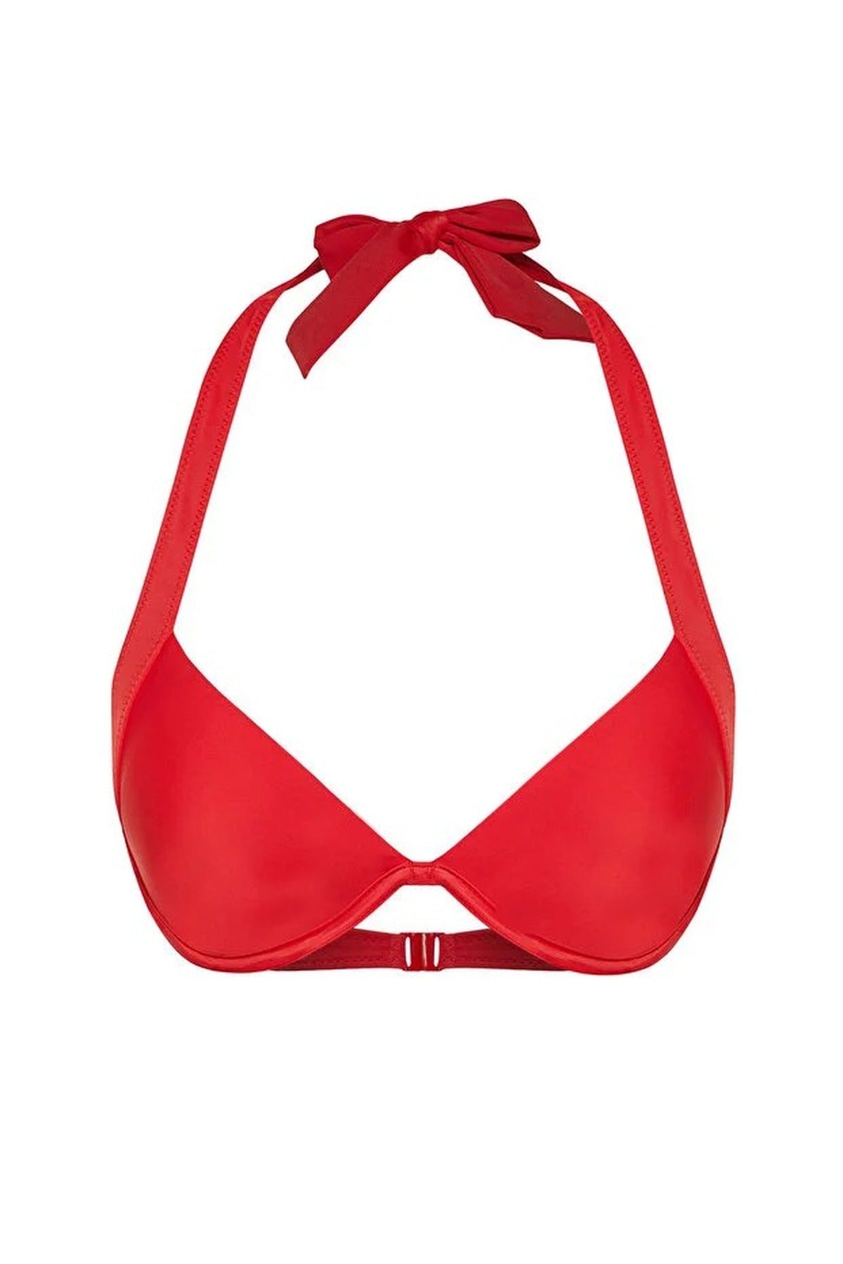 Red V-Wire Balconette Padded Basic Bikini Top