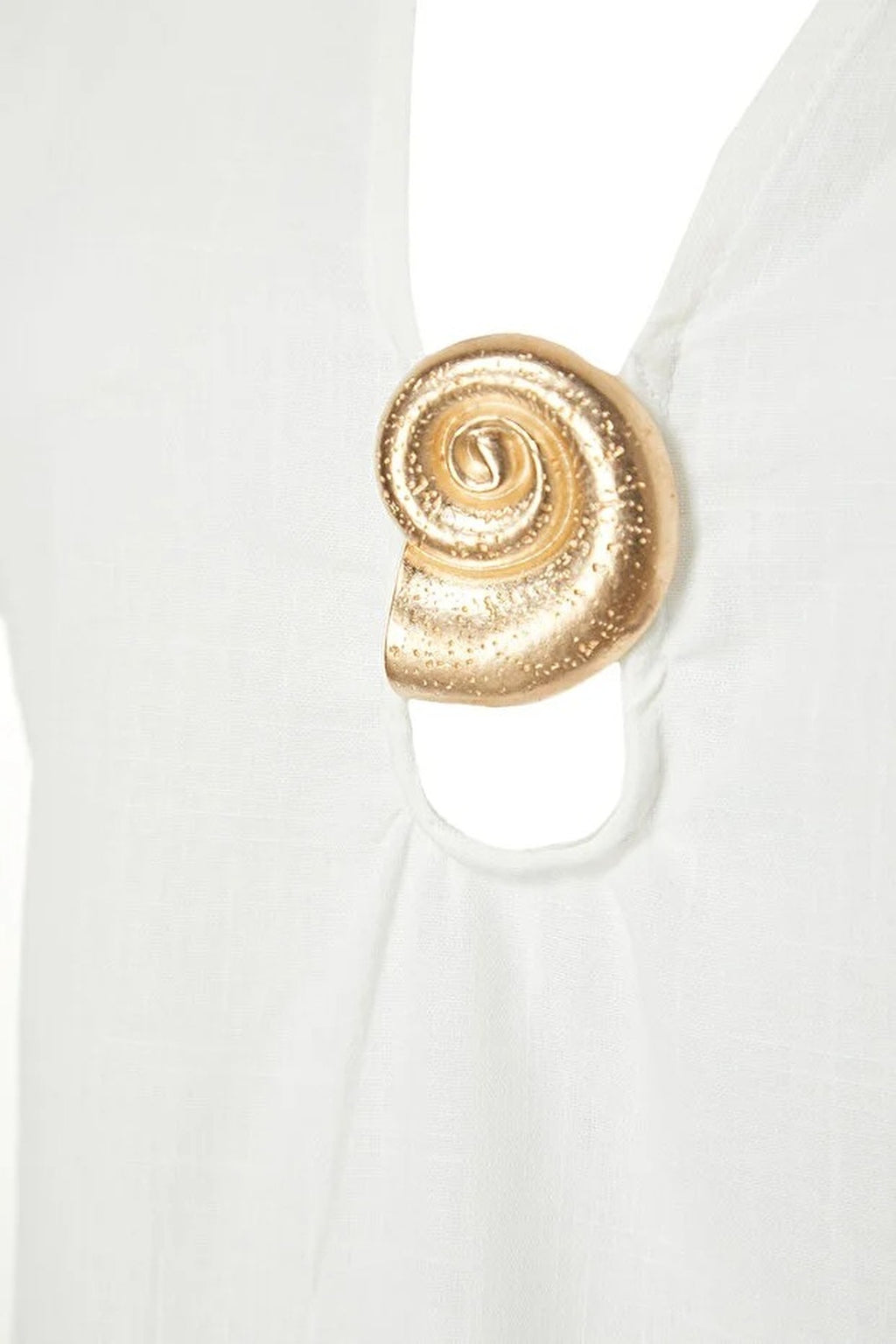 V Neck Long Sleeve Accessory Detail Beach Mini Dress