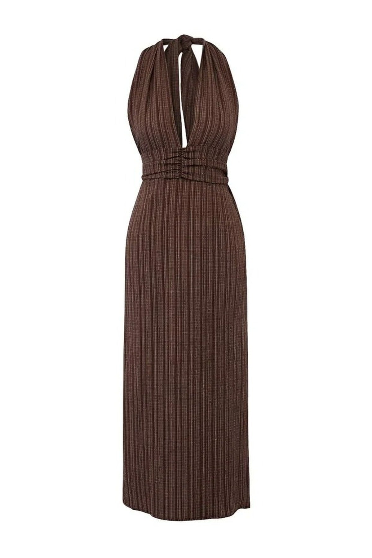 Backless Halterneck Maxi Beach Dress