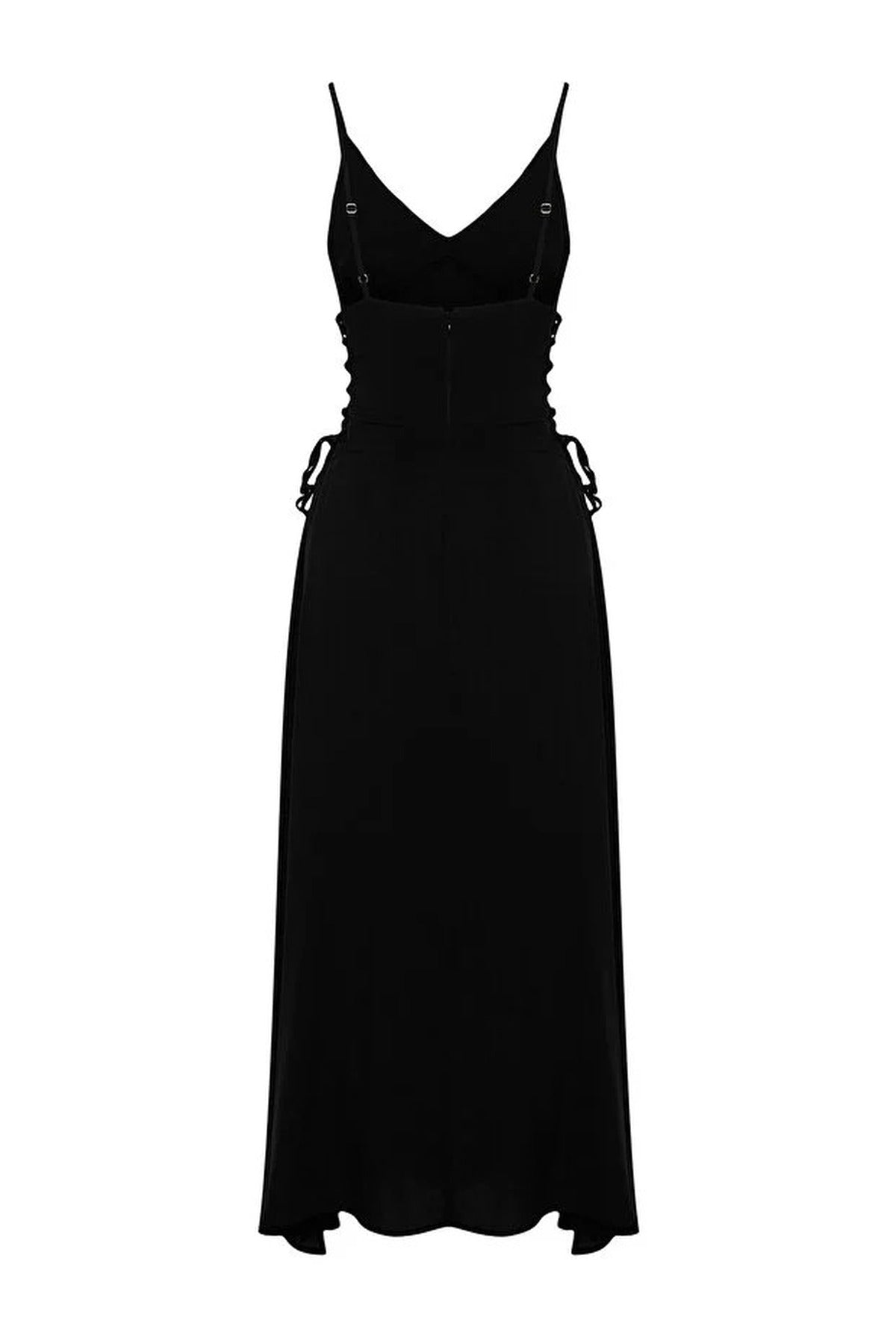 Woven Maxi Beach Dress with Tie Detail