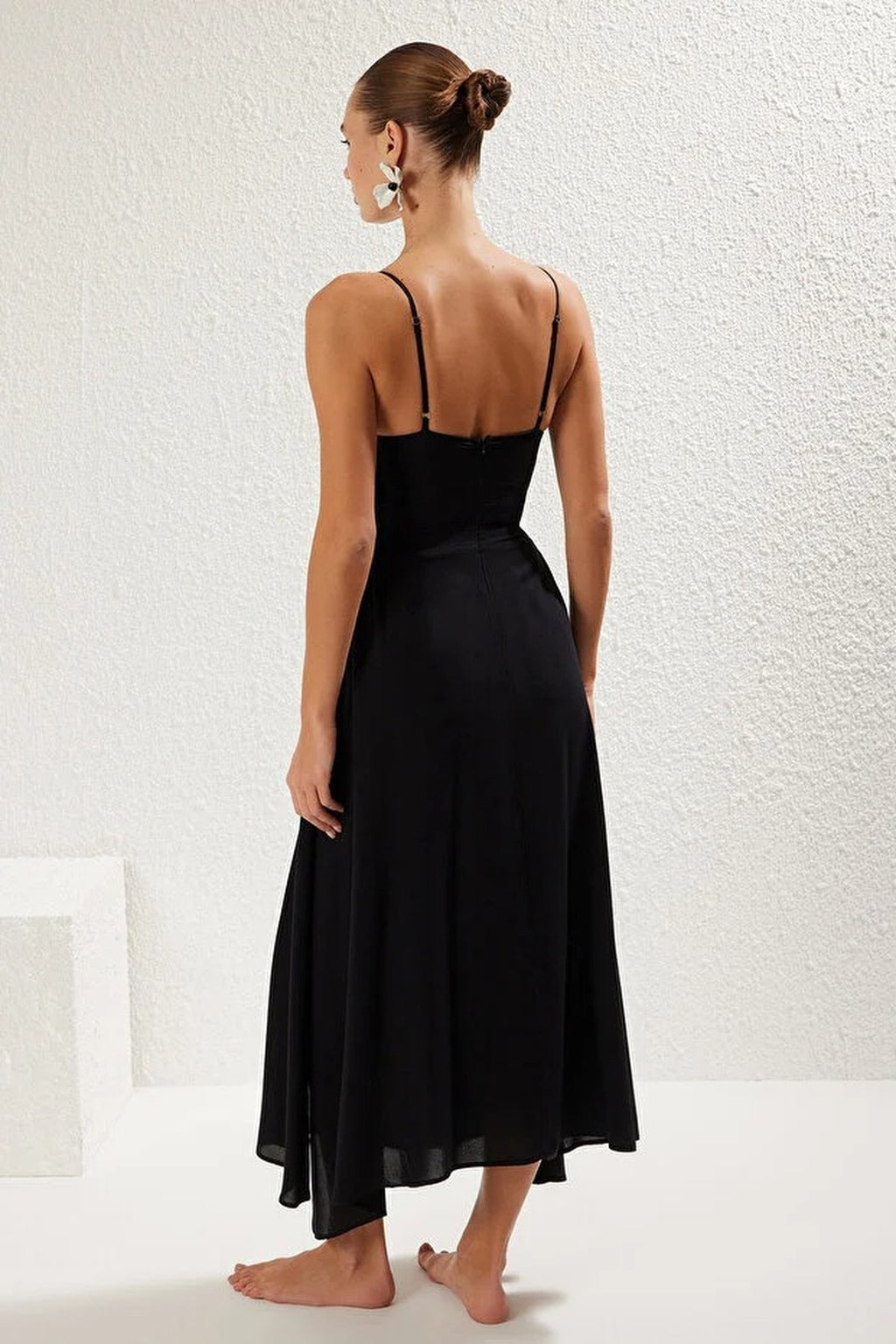 Woven Maxi Beach Dress with Tie Detail