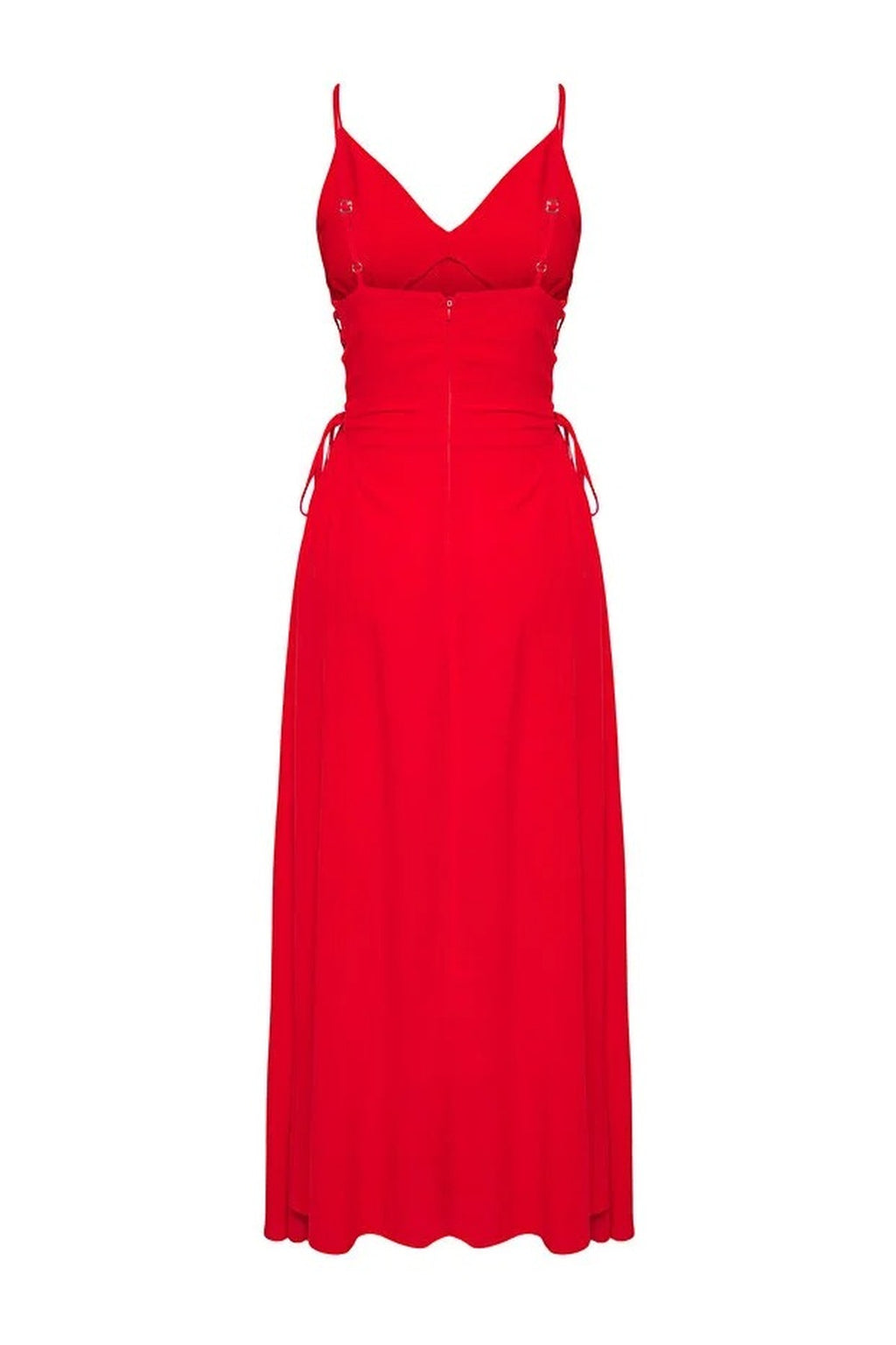 Woven Maxi Beach Dress with Tie Detail