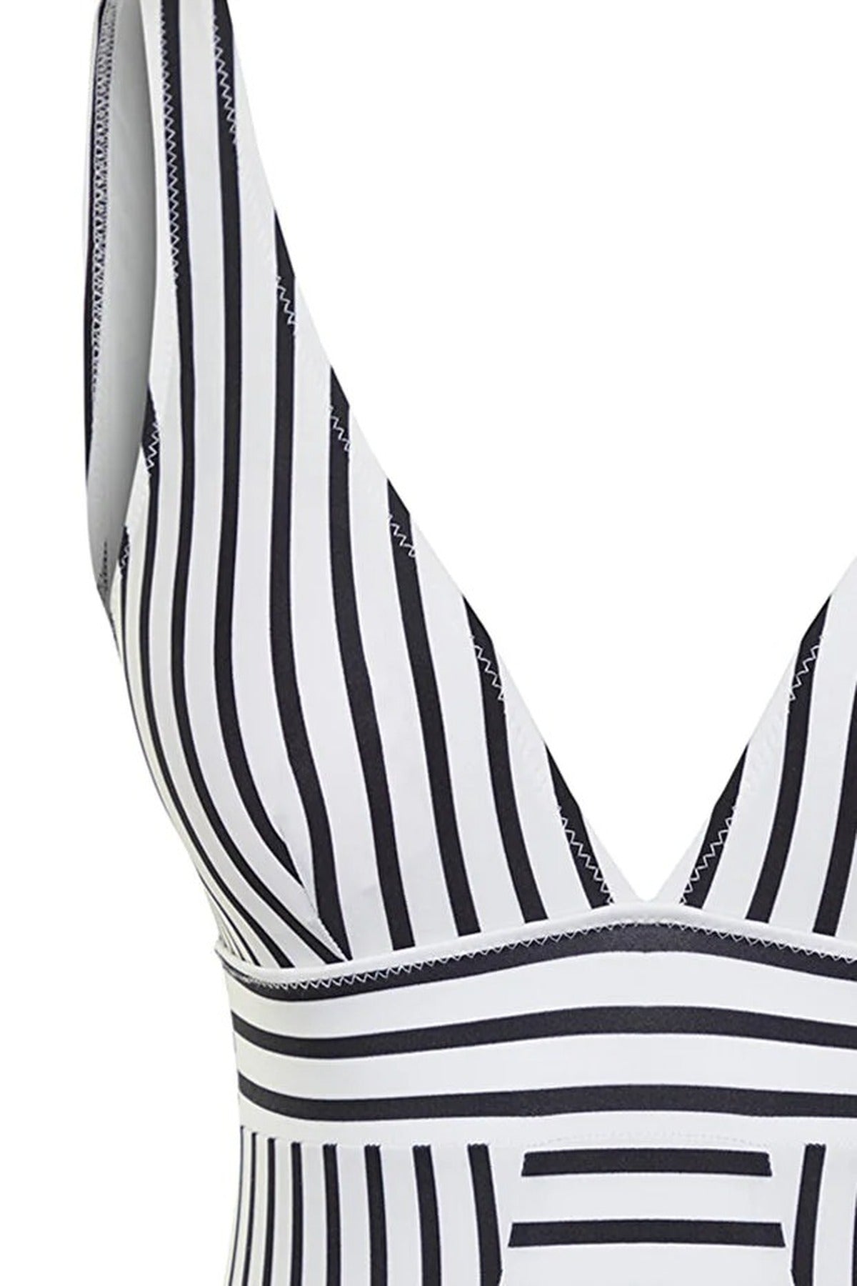 Slimming Effect V-Neck Padded Regular Swimsuit