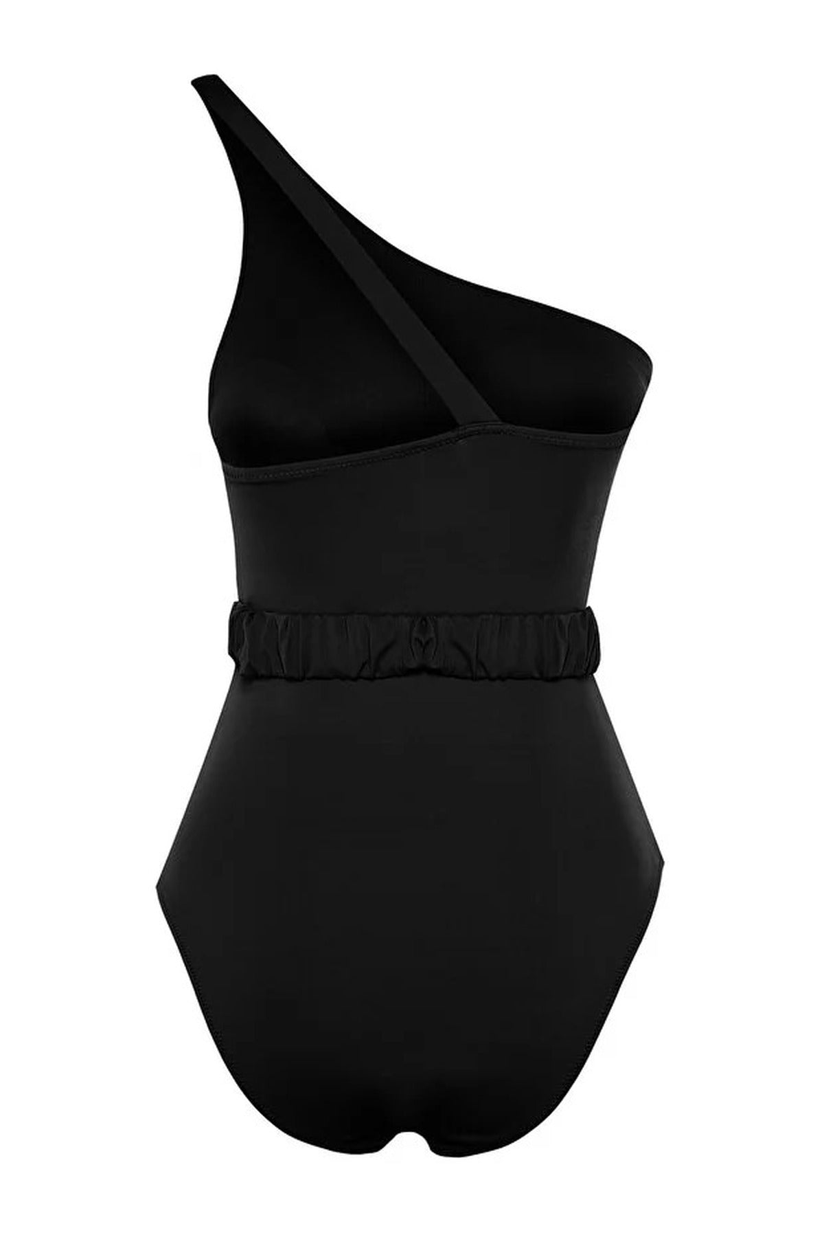 One-Shoulder Padded Regular Swimsuit with Accessories
