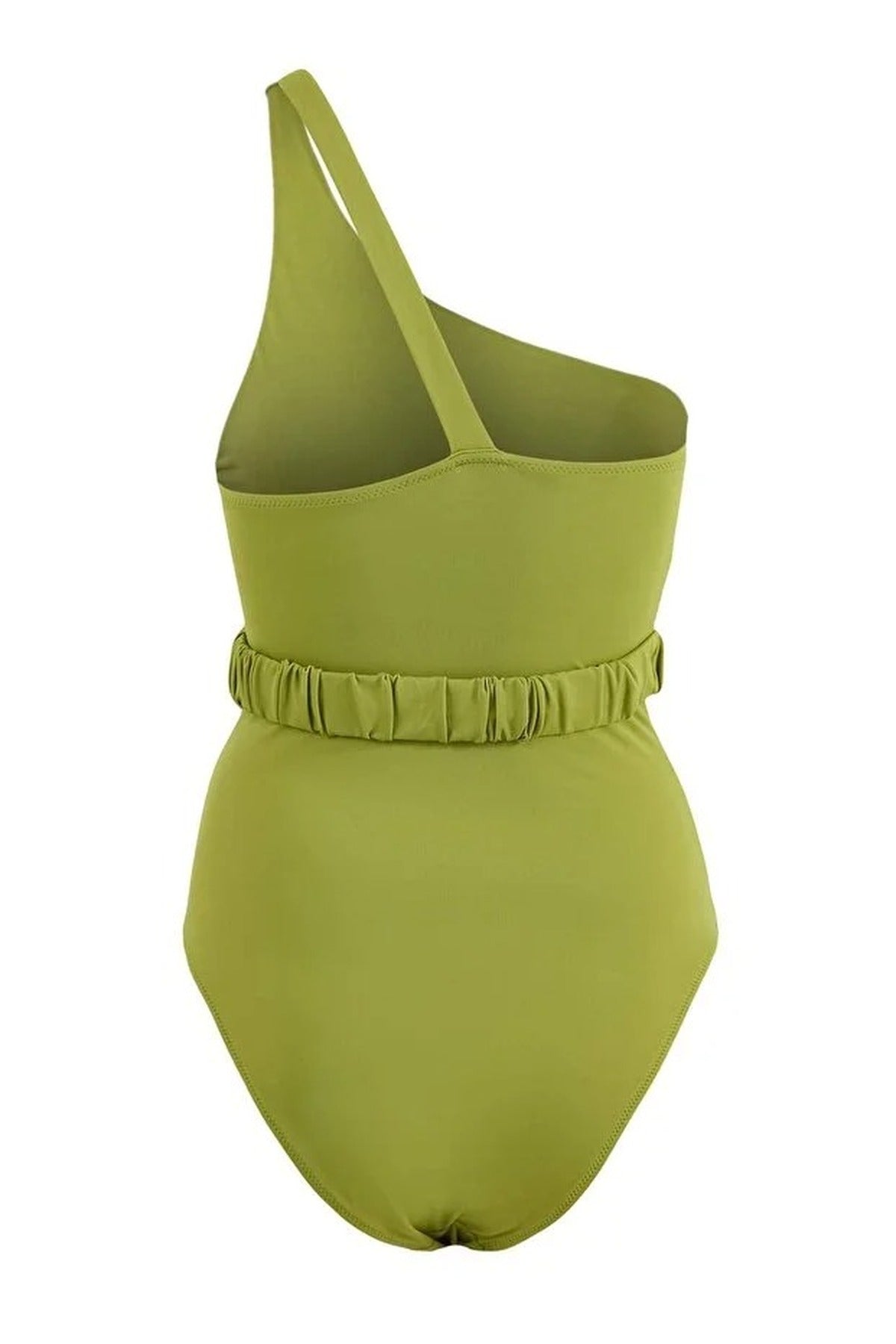 One-Shoulder Padded Regular Swimsuit with Accessories