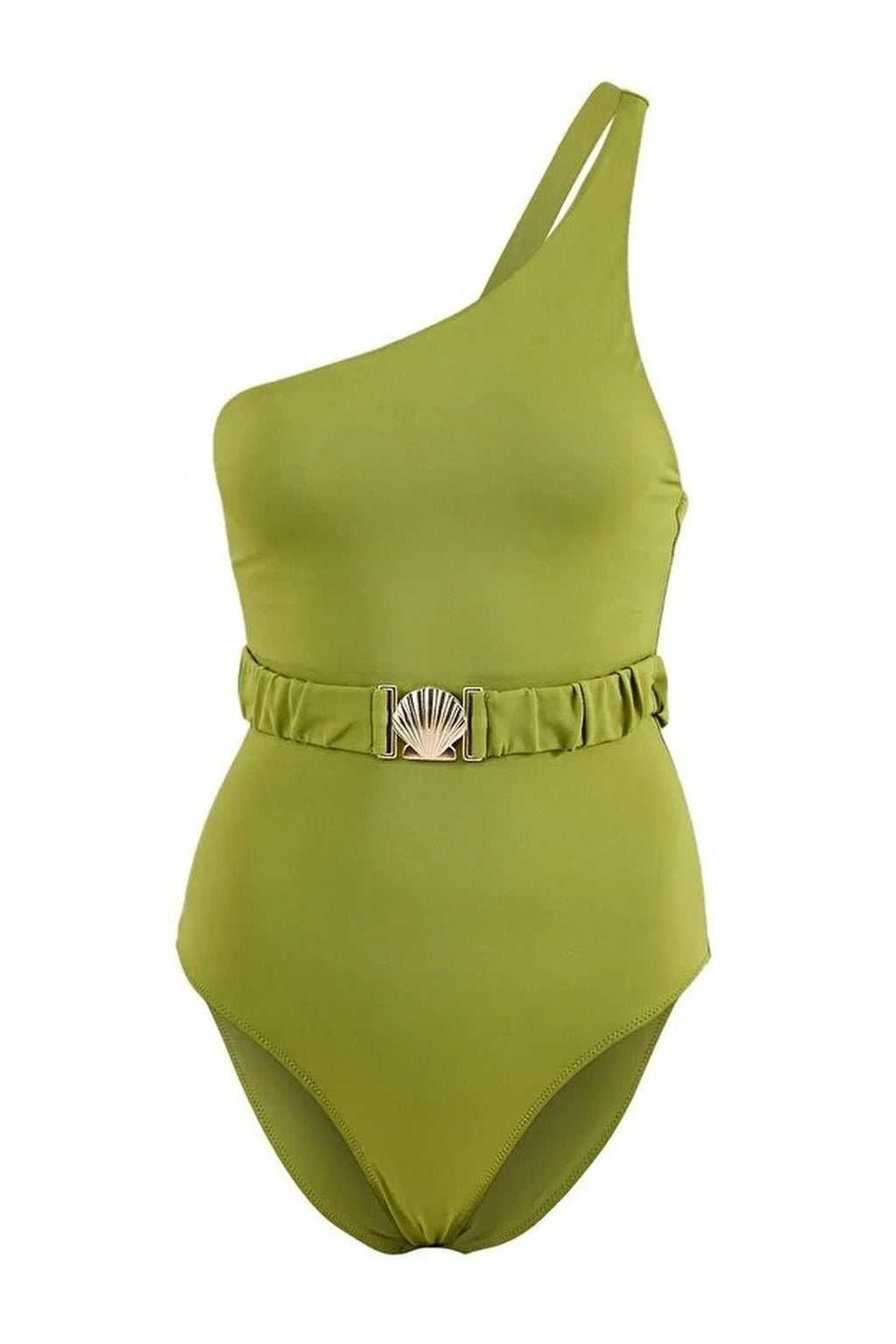 One-Shoulder Padded Regular Swimsuit with Accessories