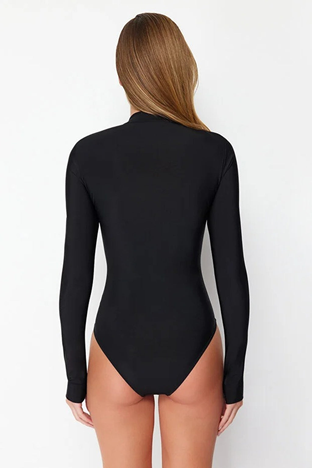 Quick-Drying Fabric Zip-Up Surfer-Style Hipster Swimsuit