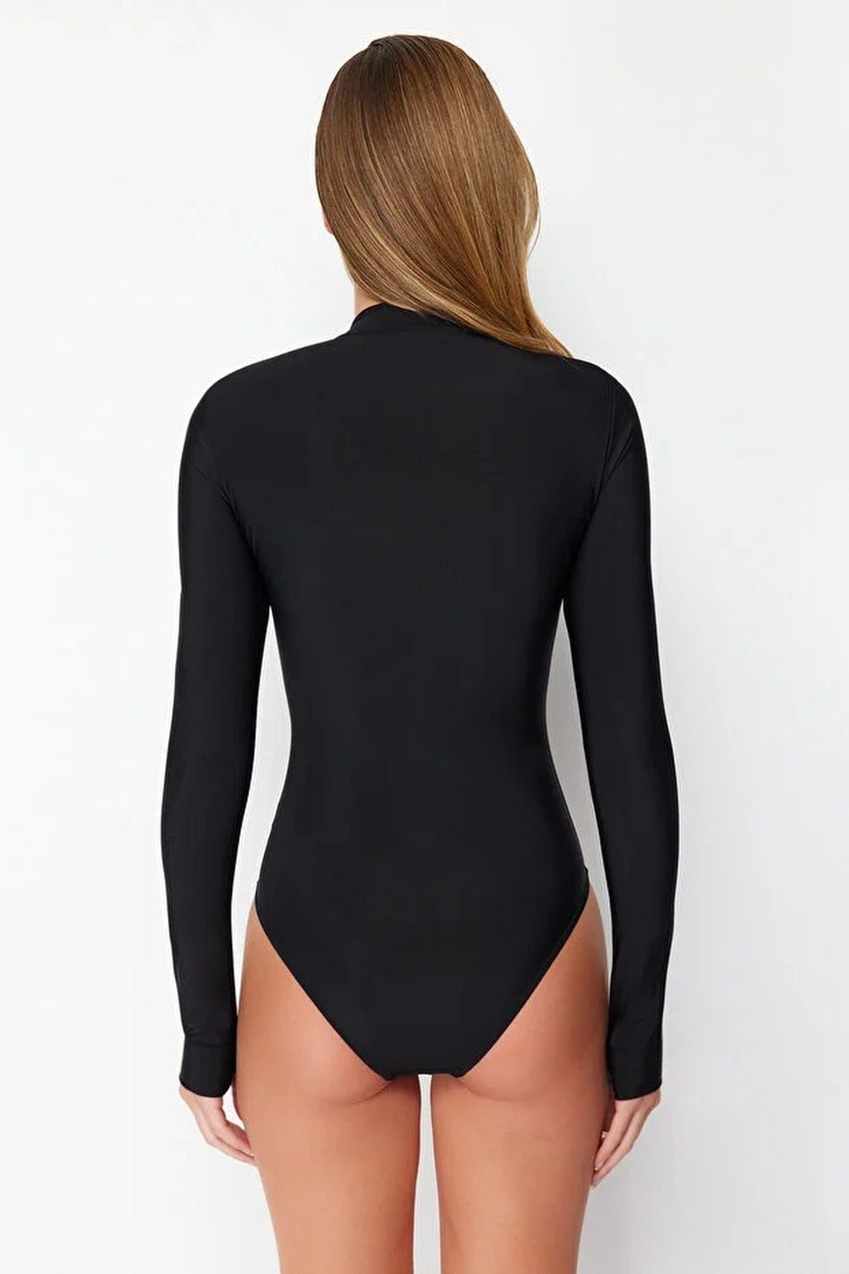 Quick-Drying Fabric Zip-Up Surfer-Style Hipster Swimsuit