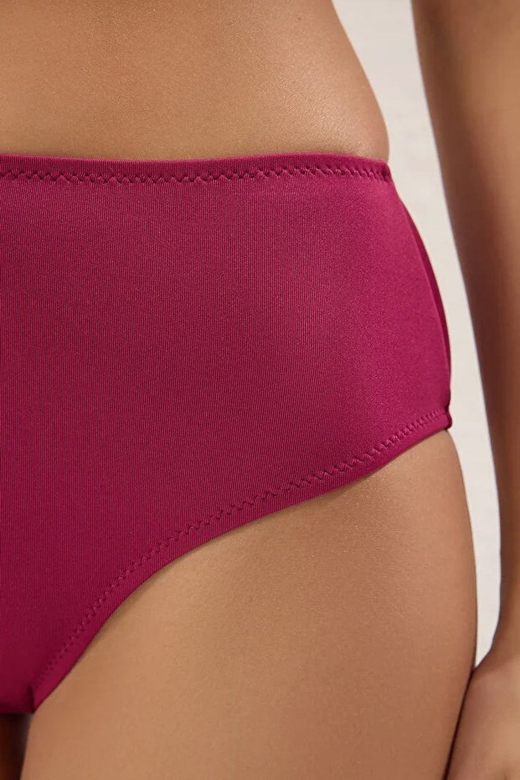 High Waist Hipster Basic Bikini Bottom