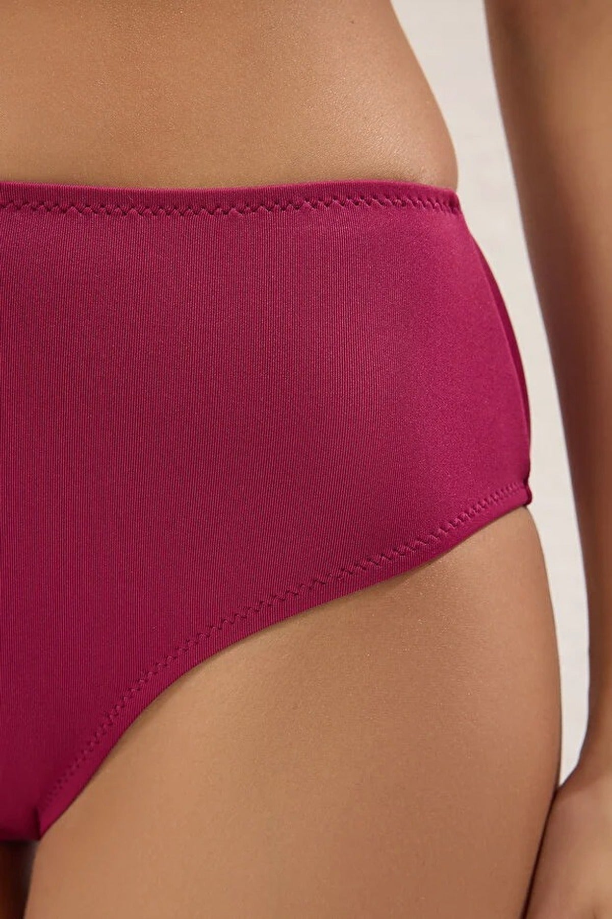 High Waist Hipster Basic Bikini Bottom