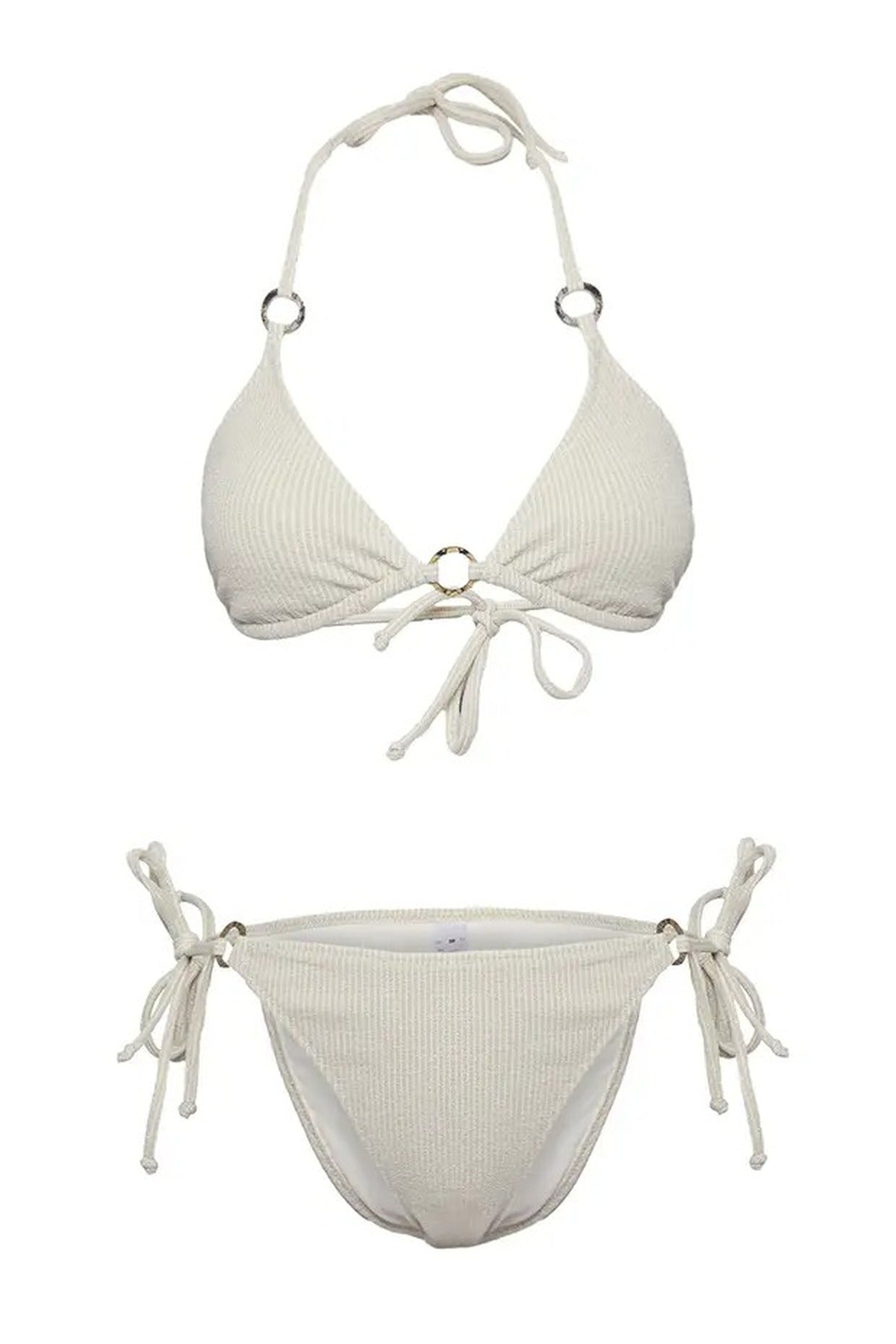 Triangle-Shaped Brazilian Low-Waist Bikini Set with Accessories