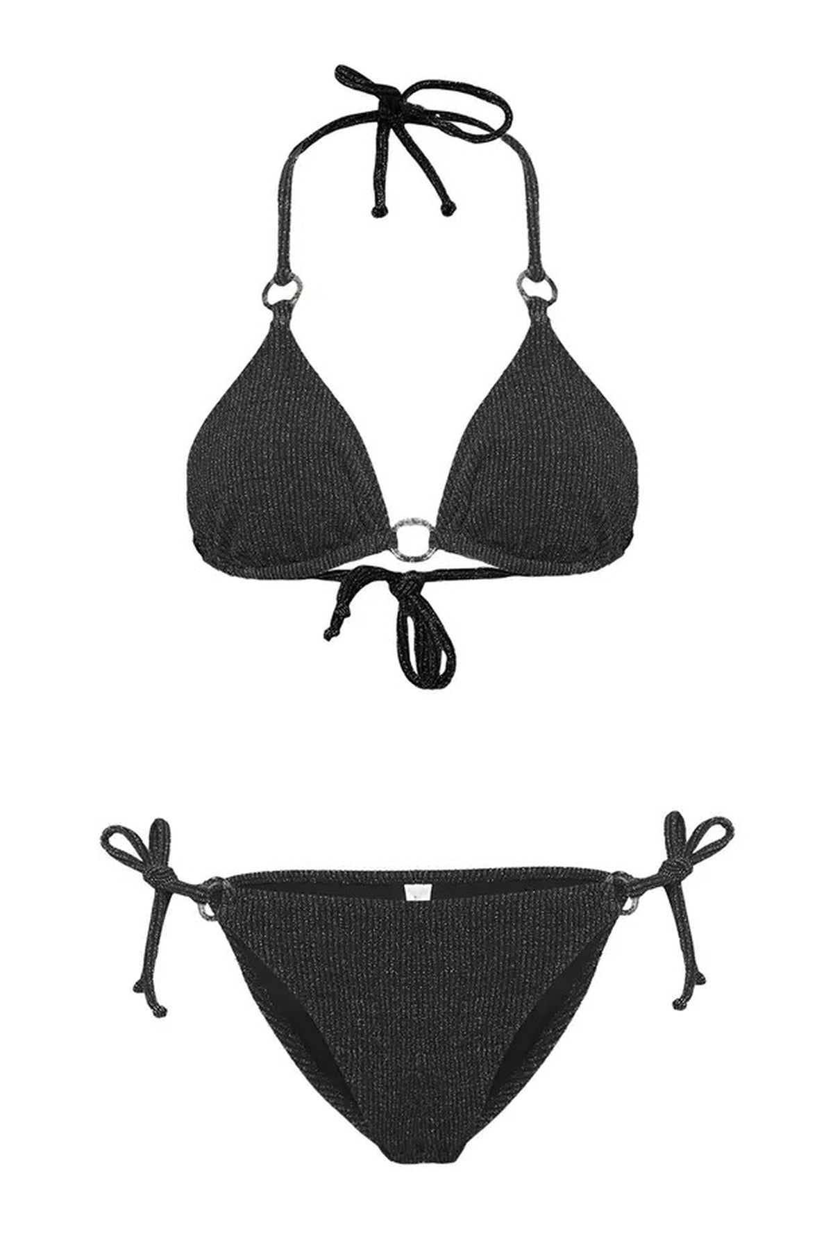 Triangle-Shaped Brazilian Low-Waist Bikini Set with Accessories