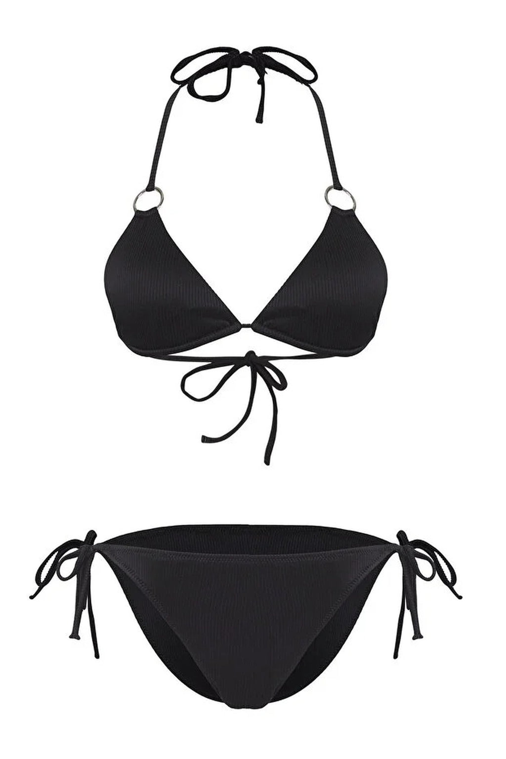 Triangle Padded Regular Waist Bikini Set with Accessories