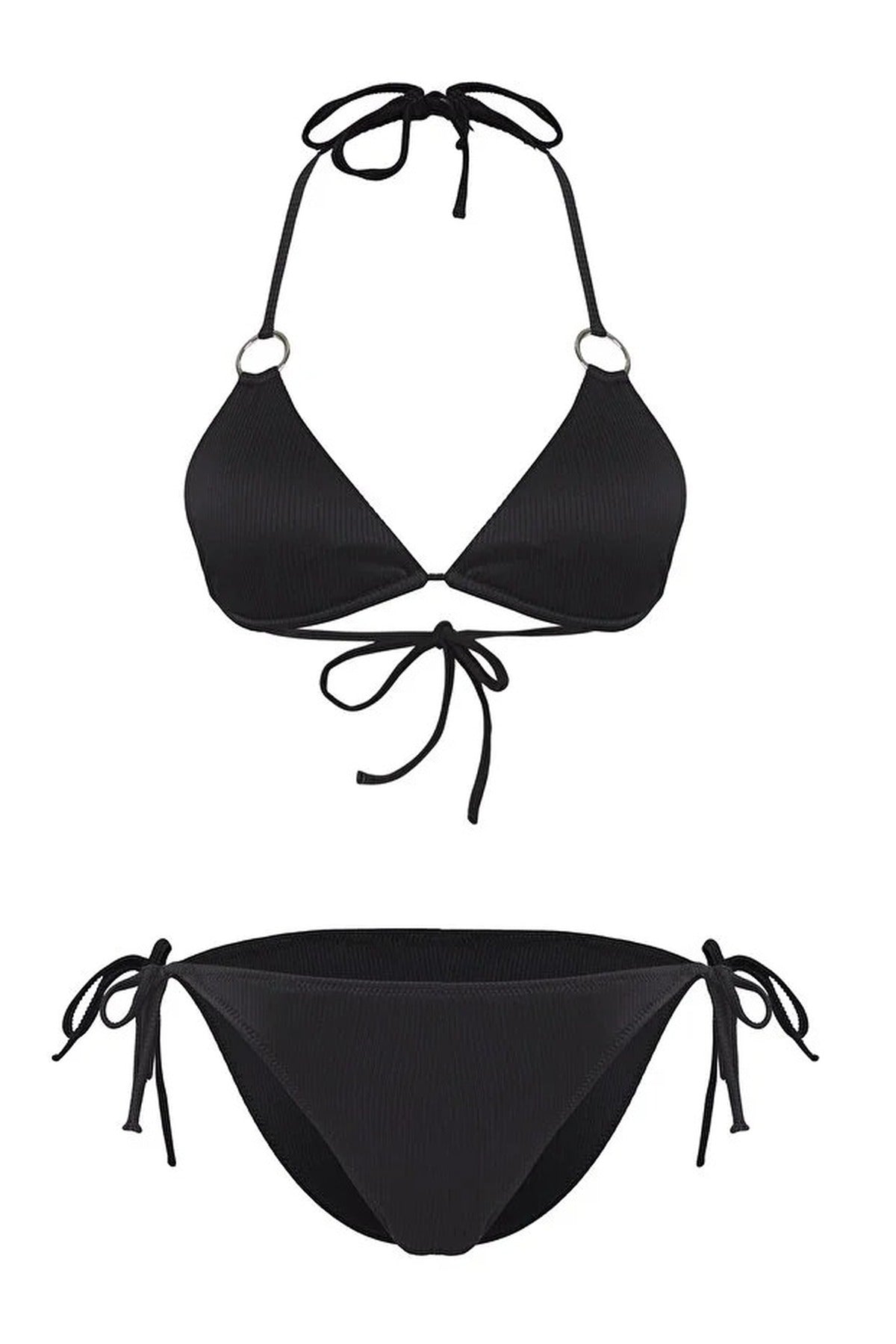 Triangle Padded Regular Waist Bikini Set with Accessories