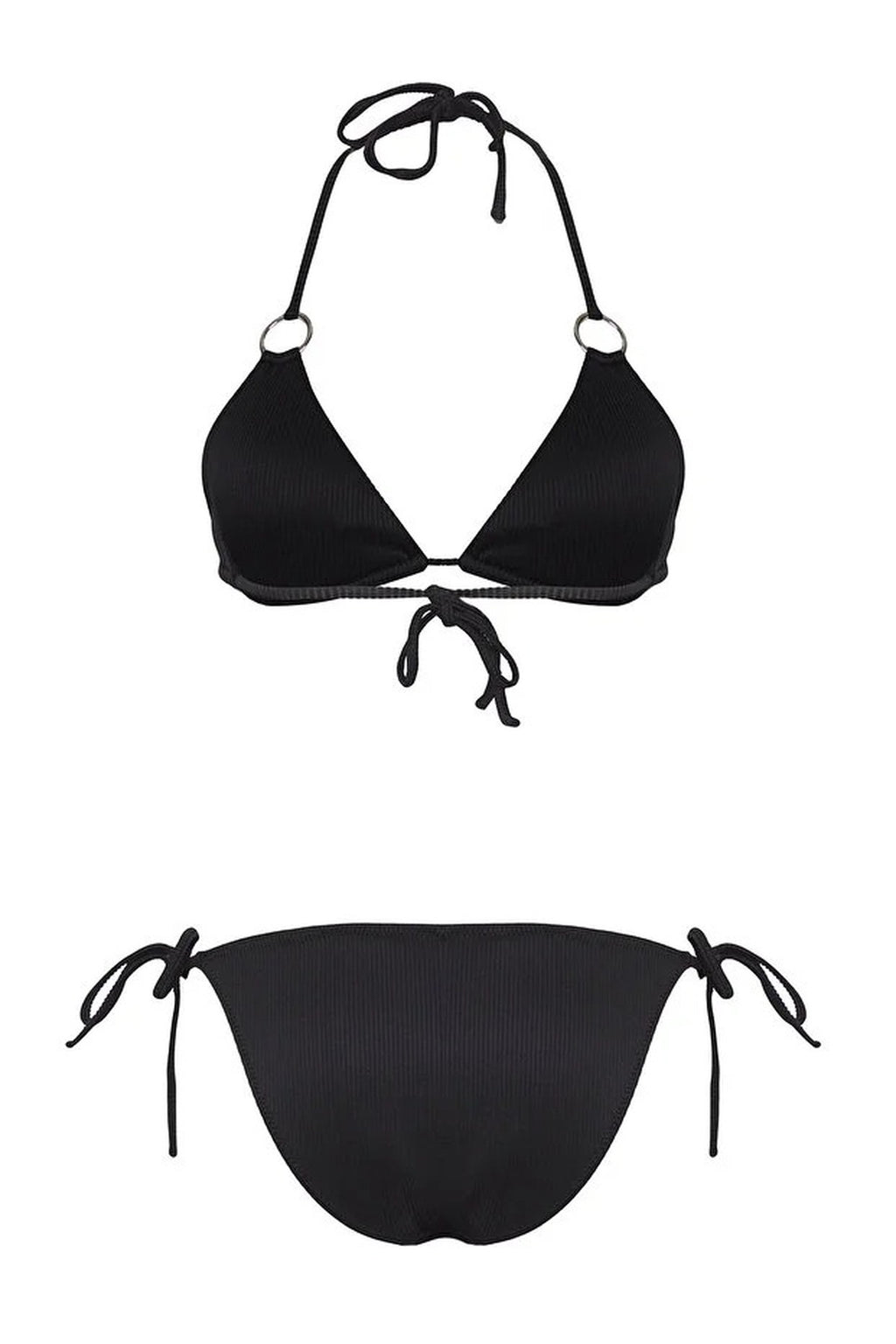Triangle Padded Regular Waist Bikini Set with Accessories