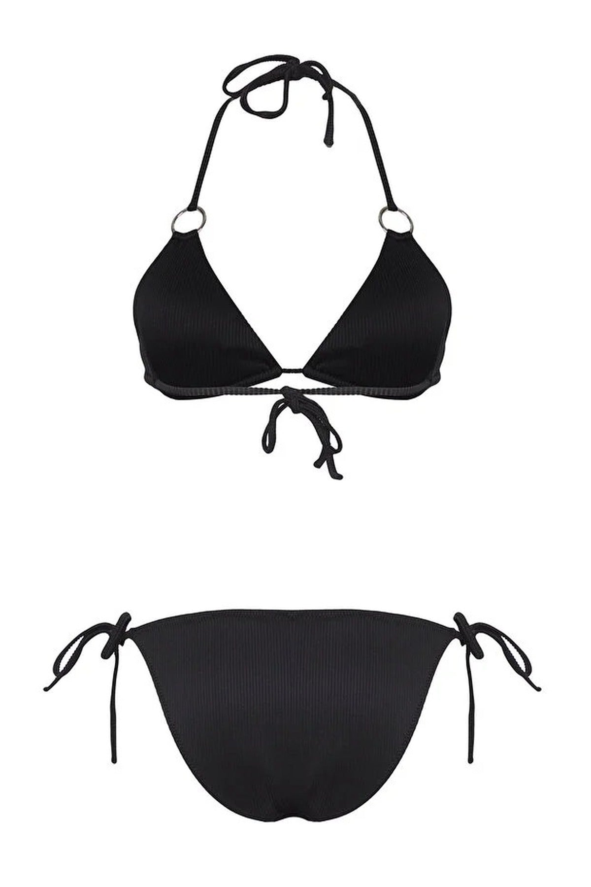 Triangle Padded Regular Waist Bikini Set with Accessories