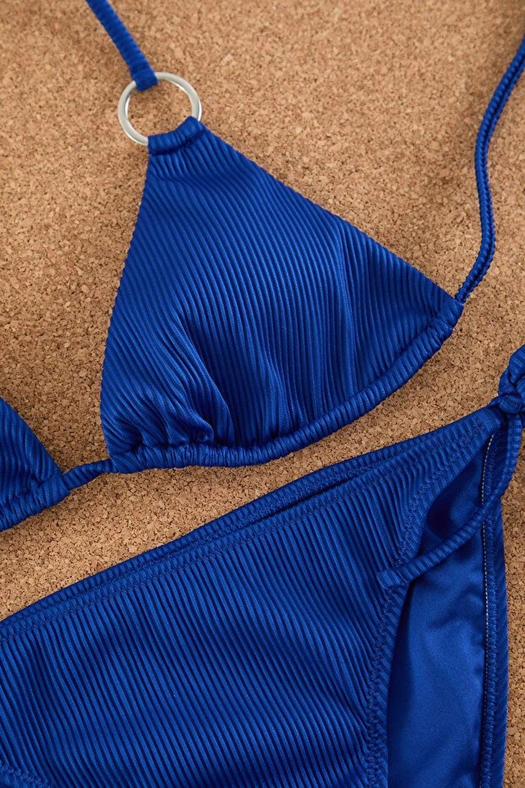 Triangle Padded Regular Waist Bikini Set with Accessories