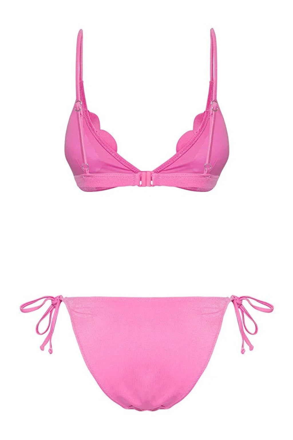 Applique Detail Triangle Padded Regular Waist Bikini Set