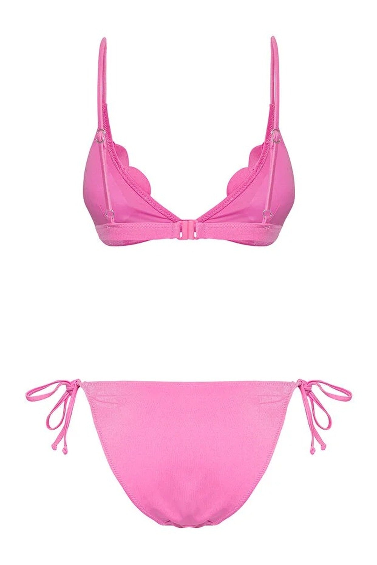 Applique Detail Triangle Padded Regular Waist Bikini Set