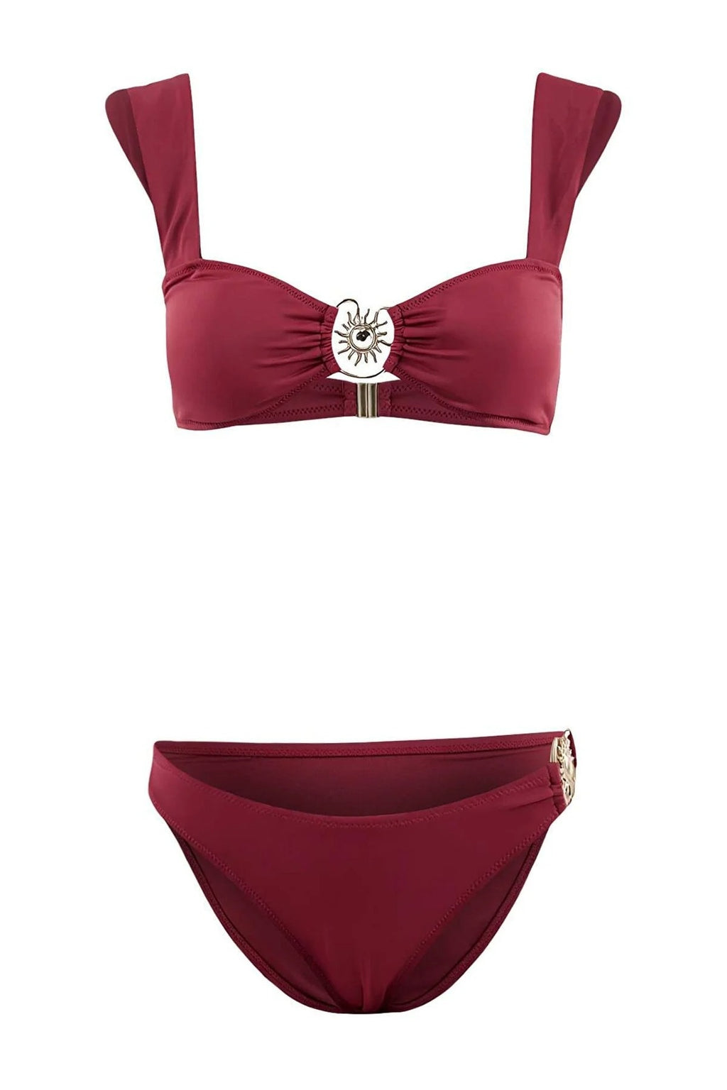 Bralette Padded Regular Waist Bikini Set with Accessories