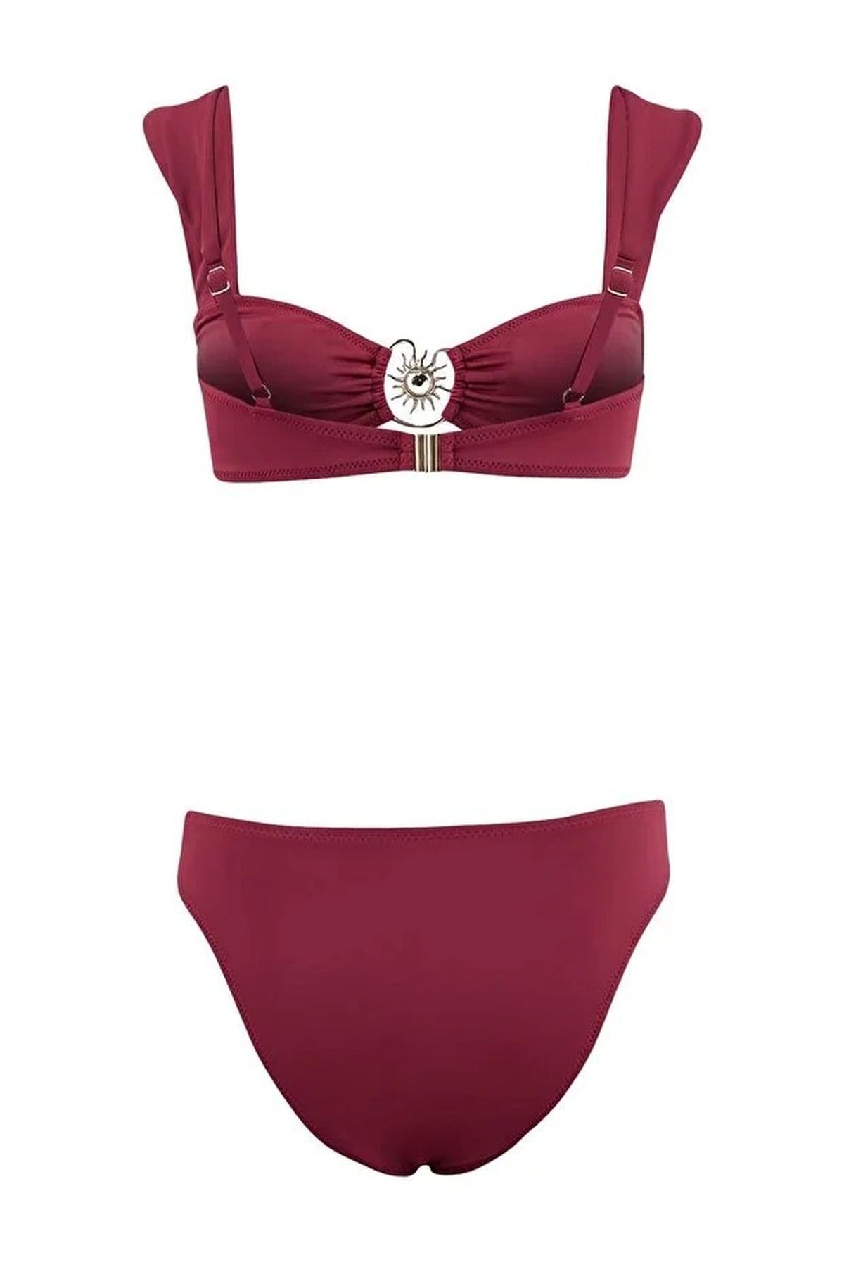 Bralette Padded Regular Waist Bikini Set with Accessories