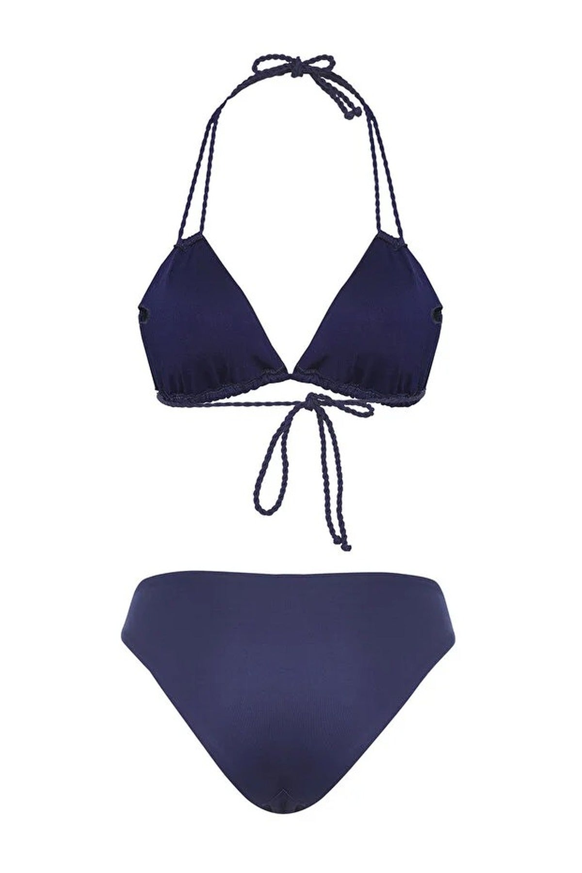 Tunnel Triangle Covered Regular Waist Bikini Set