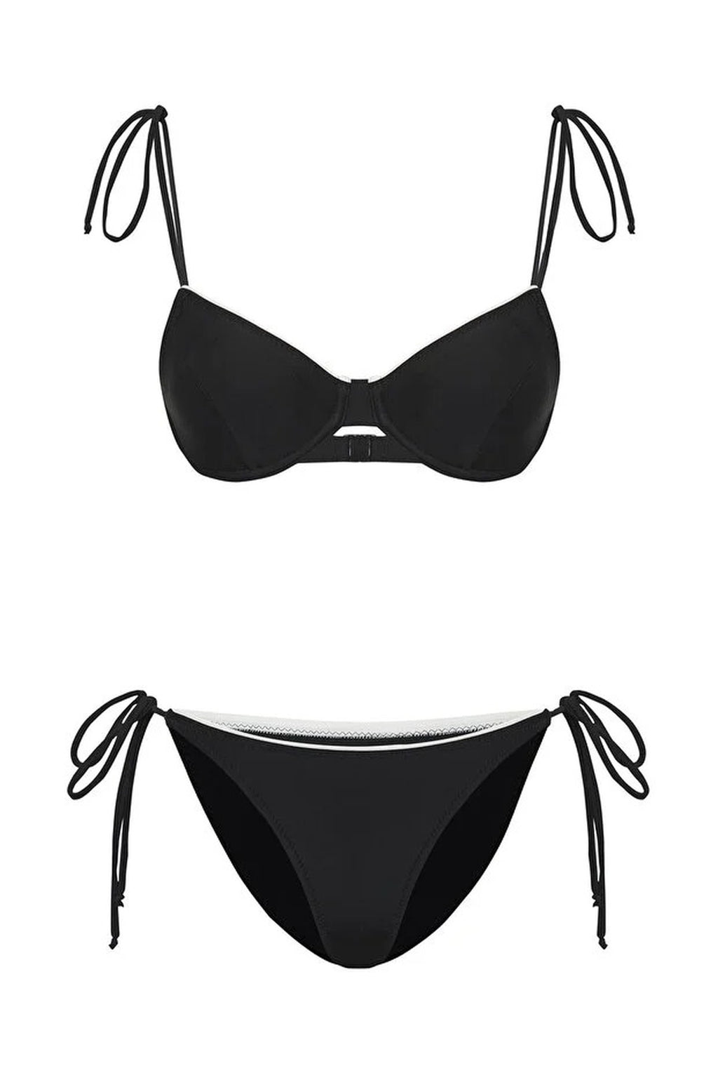 Color Blocking Balconette Padded Brazilian Low Waist Bikini Set
