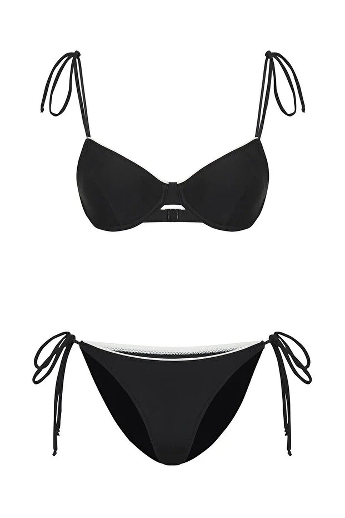 Color Blocking Balconette Padded Brazilian Low Waist Bikini Set
