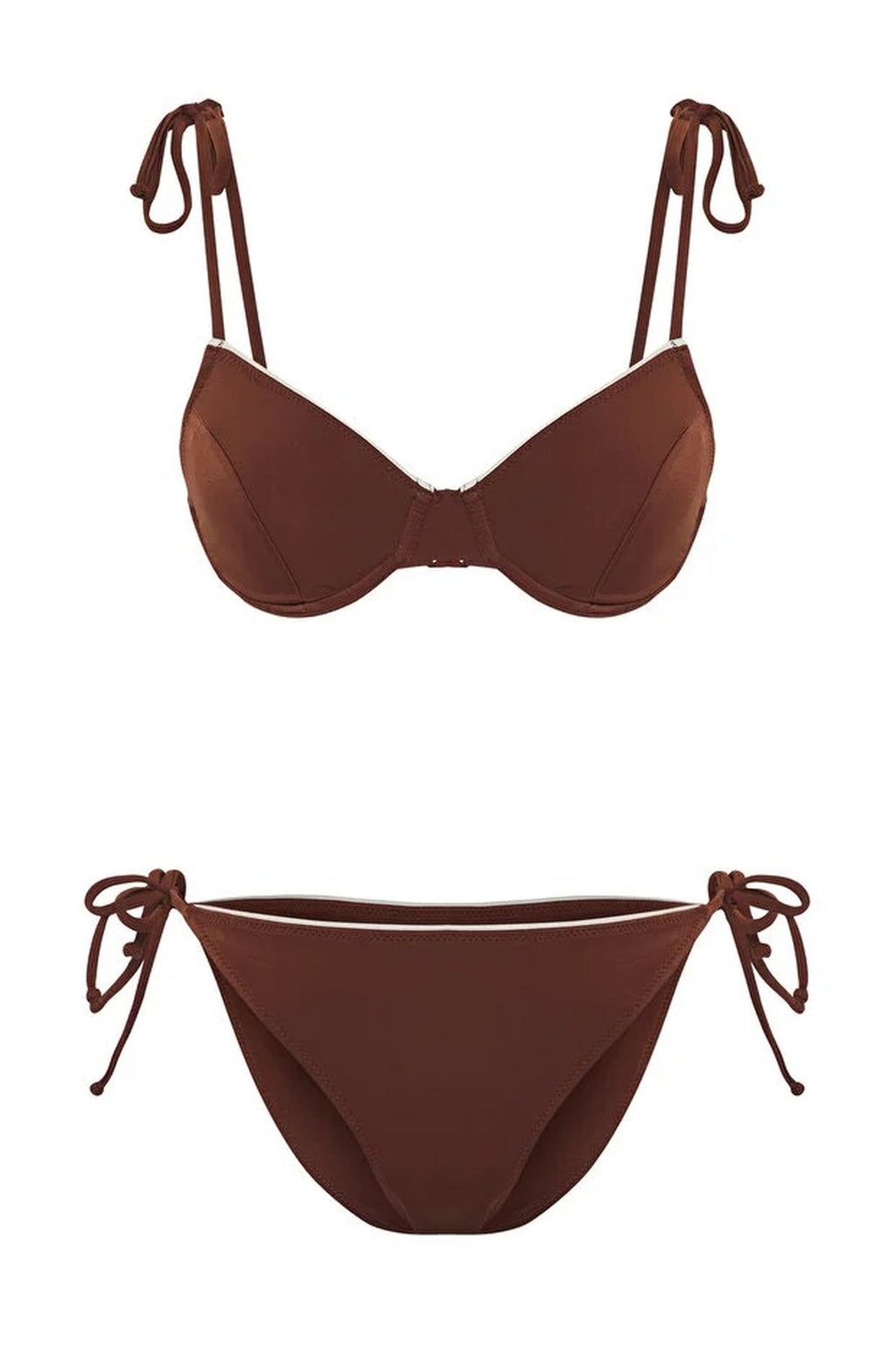 Color Blocking Balconette Padded Brazilian Low Waist Bikini Set