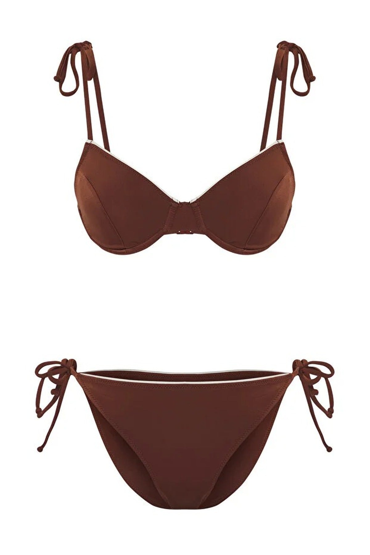 Color Blocking Balconette Padded Brazilian Low Waist Bikini Set