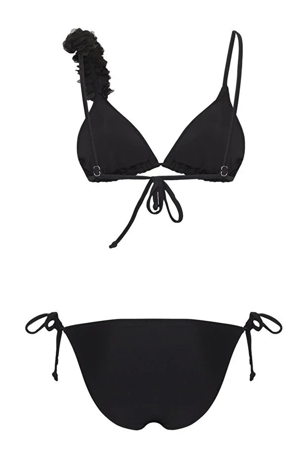 Applique Detail Triangle Padded Regular Waist Bikini Set