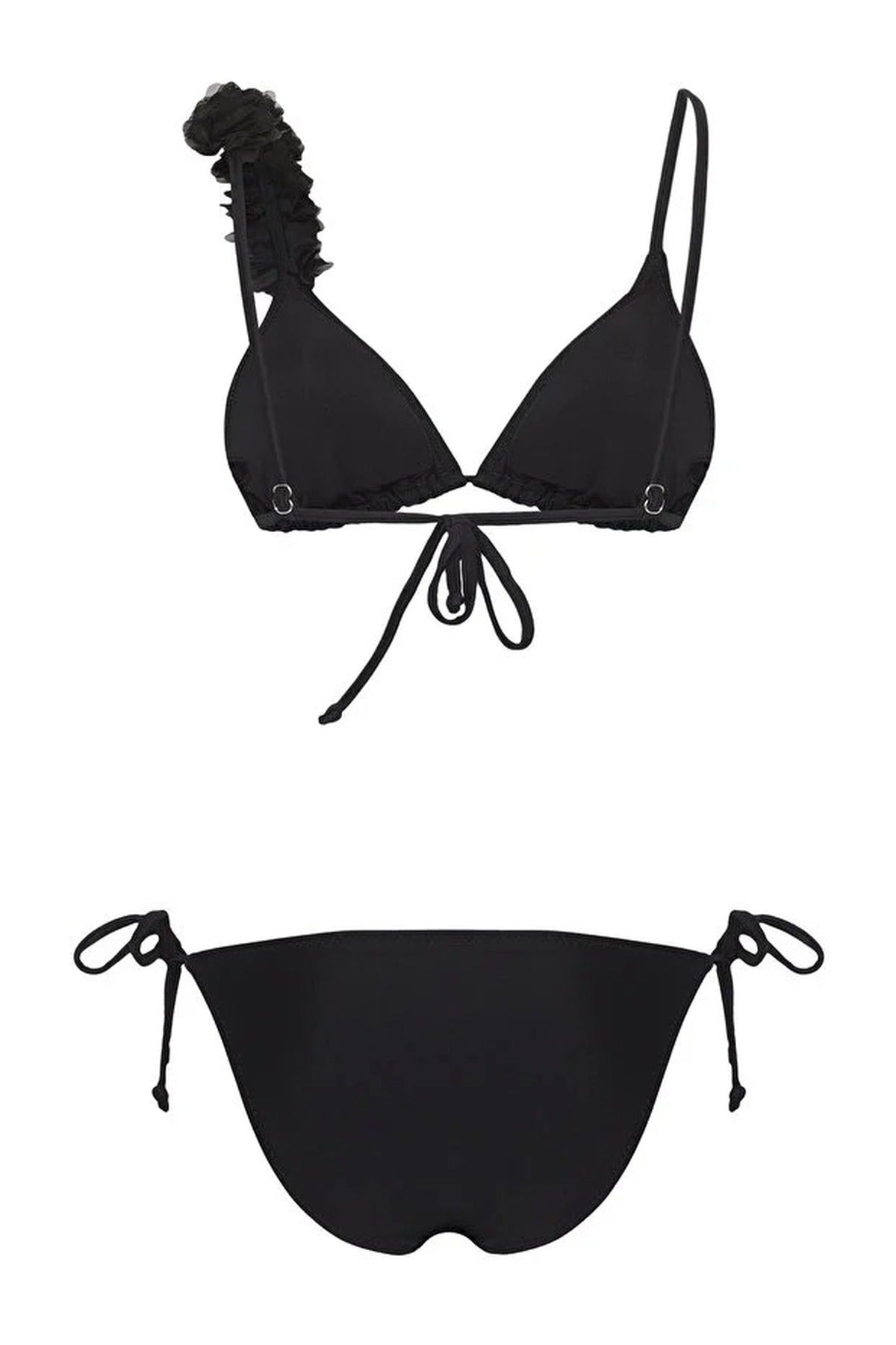 Applique Detail Triangle Padded Regular Waist Bikini Set