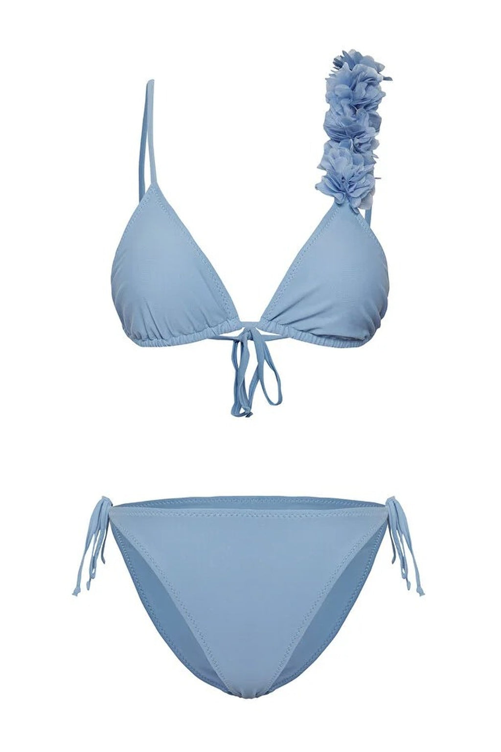 Applique Detail Triangle Padded Regular Waist Bikini Set