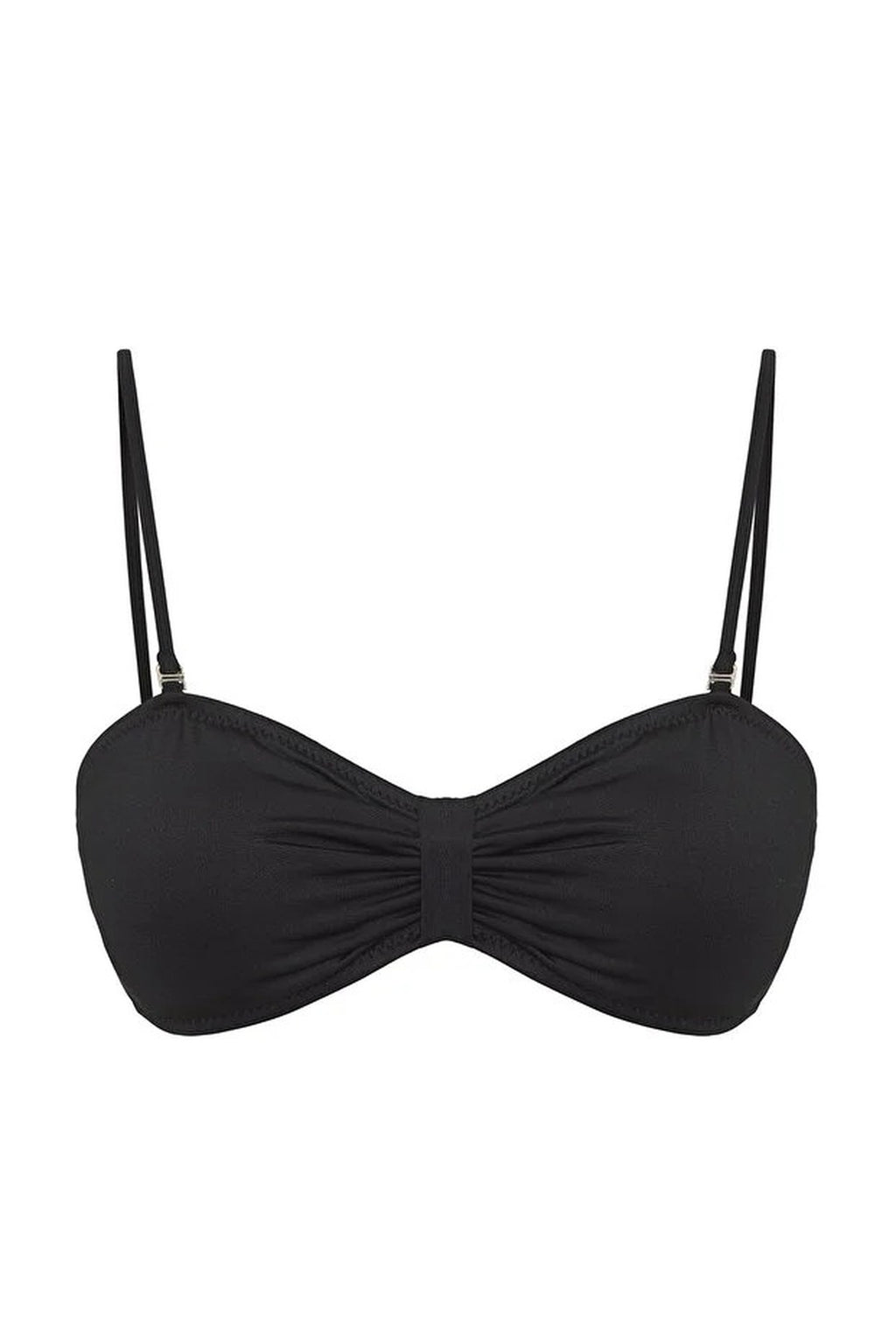 Ruched Strapless Covered Bikini Top